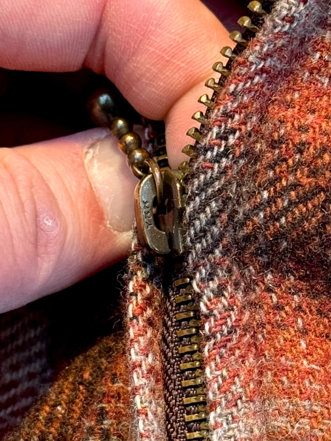 빈티지 Nature 옴브레 체크 울 스포츠자켓 상품이미지5