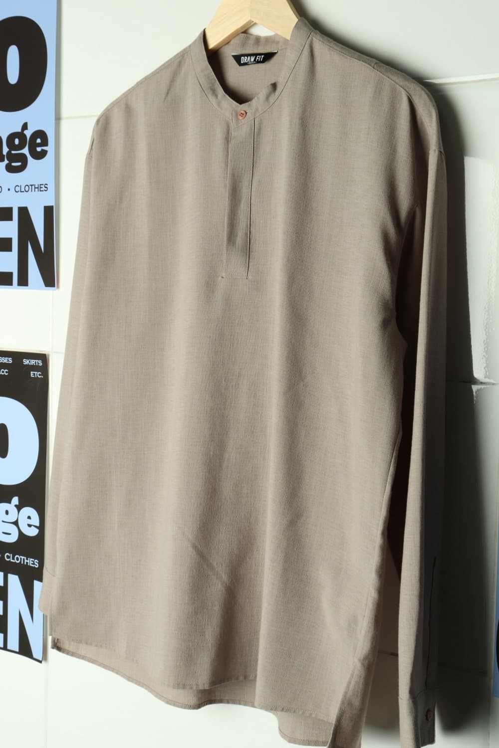 (M-XL) 드로우핏 셔츠 남방 차이나카라 오리엔탈 린넨 마-H31861 상품이미지1