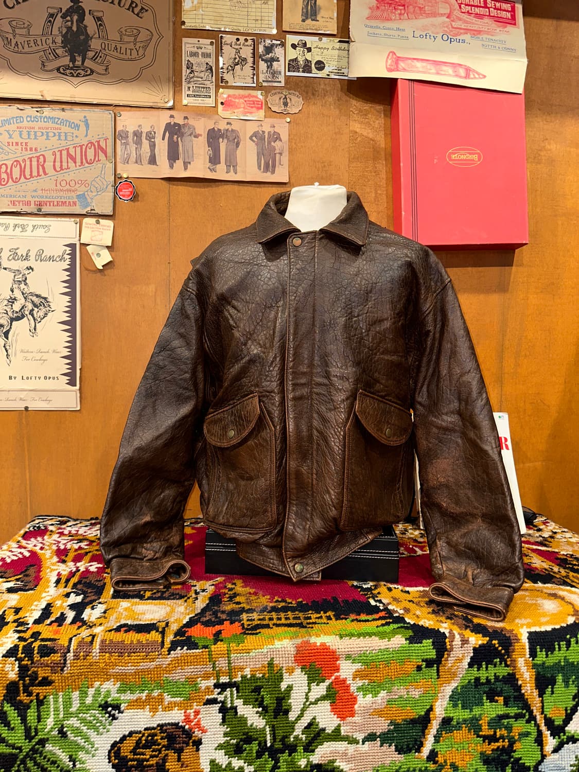 ( XL-2XL ) a2가죽자켓 봄버자켓 푸퍼자켓 빈티지가죽 항공점퍼 상품이미지1