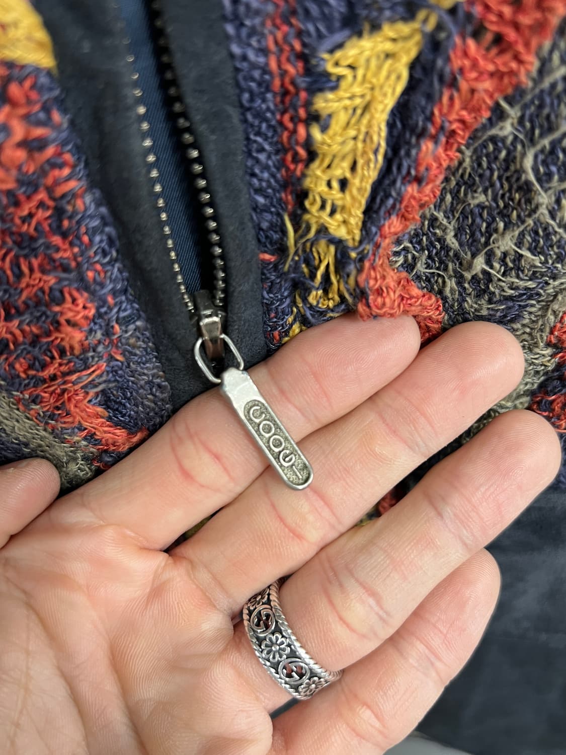 Coogi Vintage 쿠지 오리지널 클래식 케이블 꽈배기 니트 집업 상품이미지5