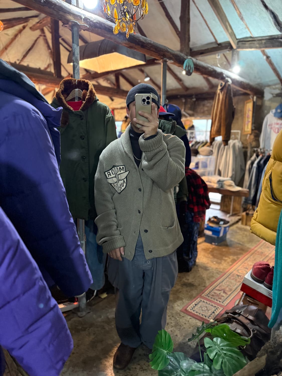 RRL Motor Auto Cycle Shawl Collar Cardig 상품이미지6