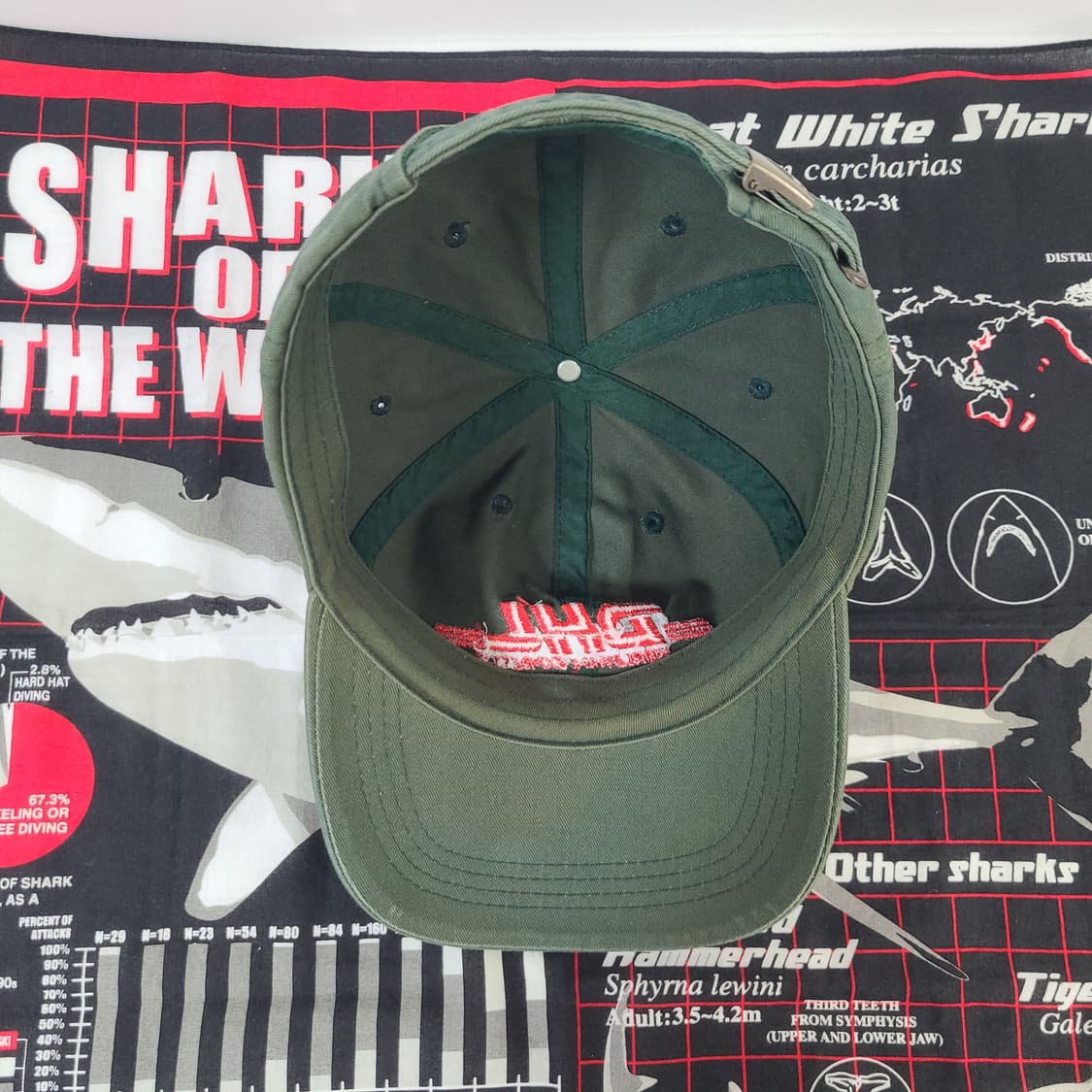 90s 빈티지 DHL 6패널 카키 모자 볼캡 (대두 모자) 상품이미지9