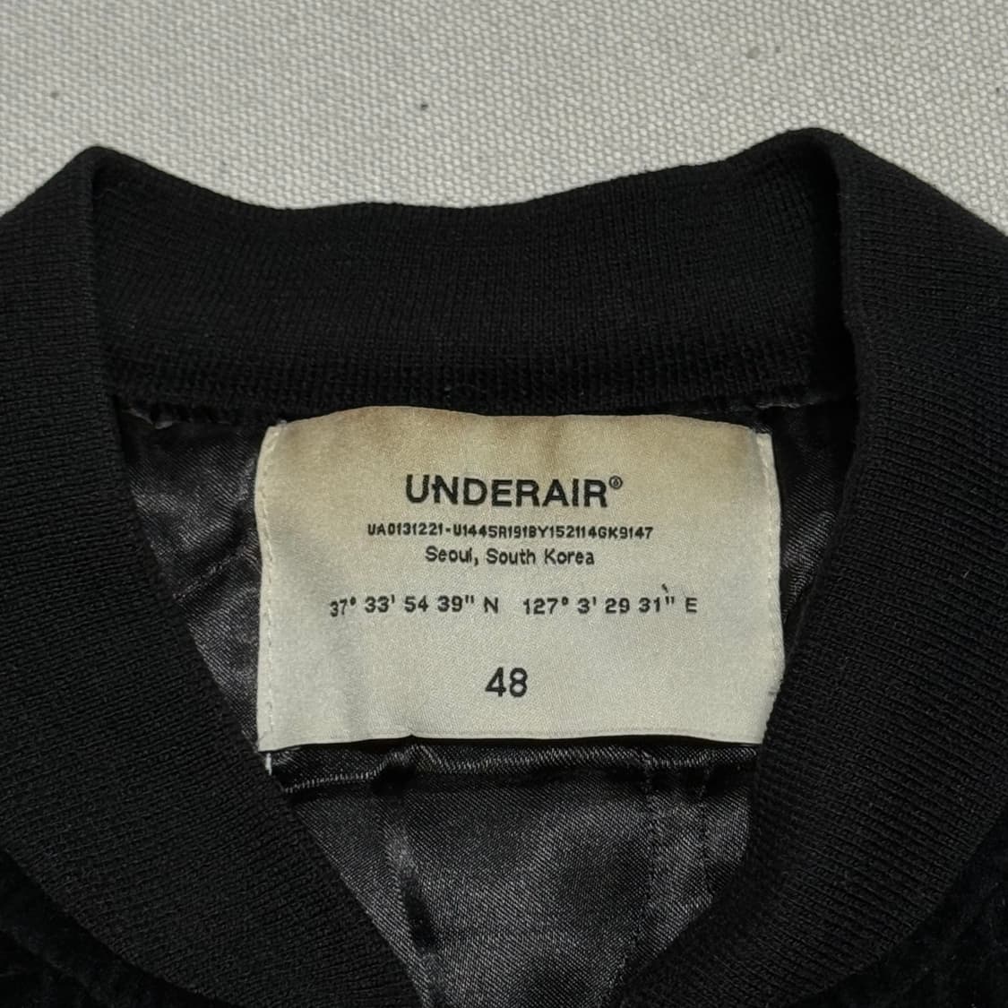 48 언더에어 학 자수 벨벳 스카쟌 점퍼 상품이미지4