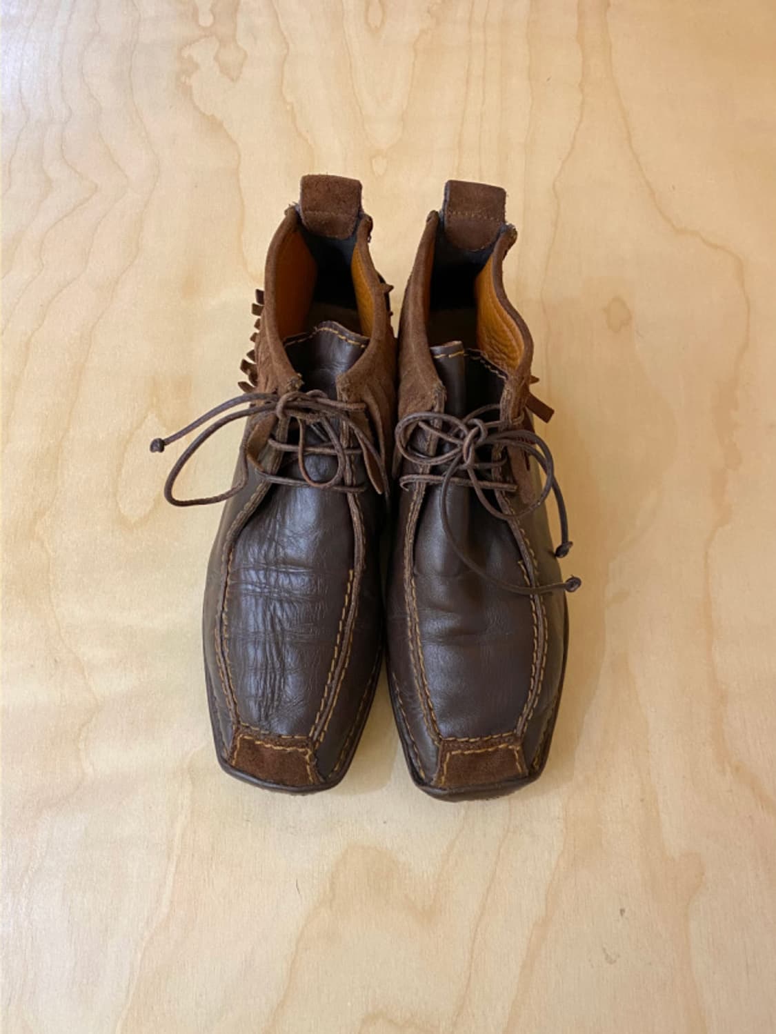 VTG leather fringe chukka boots 상품이미지2