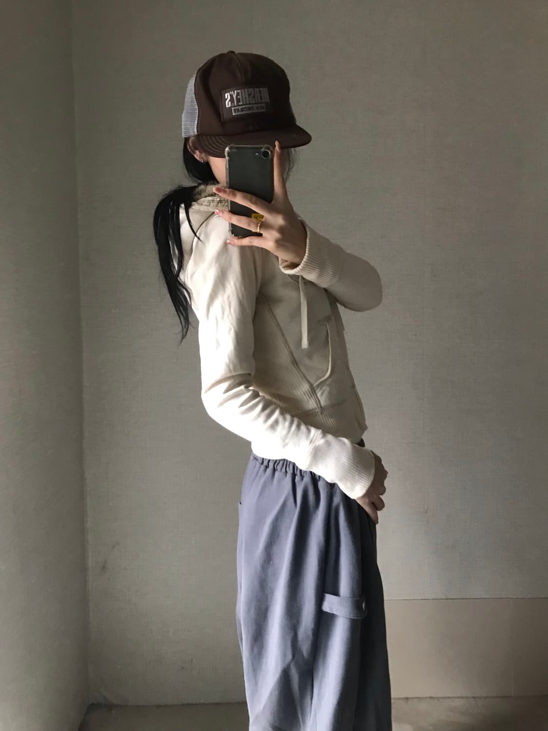 폴로 아이보리 울프죠 후드집업 상품이미지4