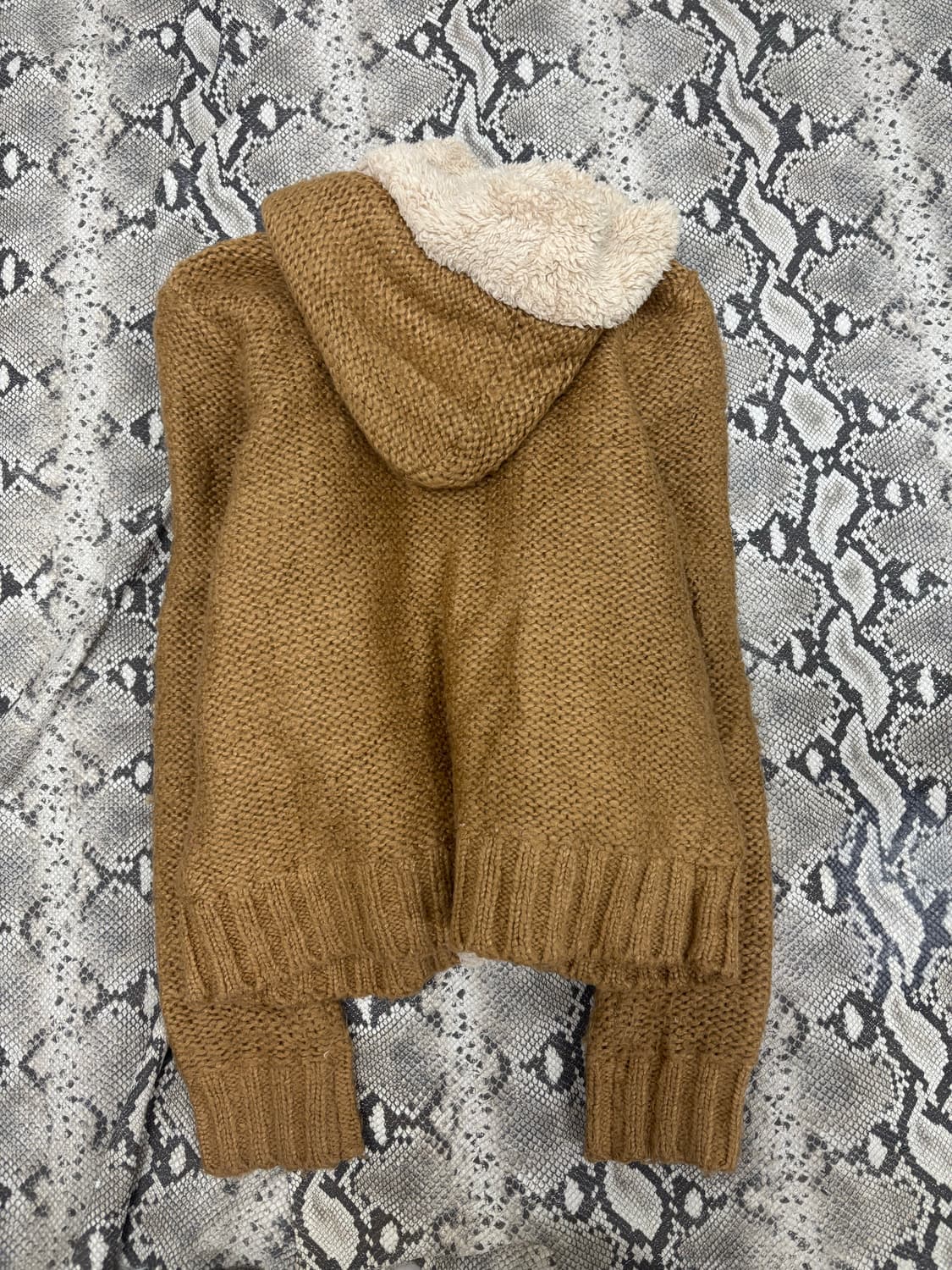 Brown Knit Hoodie Cardigan 상품이미지9