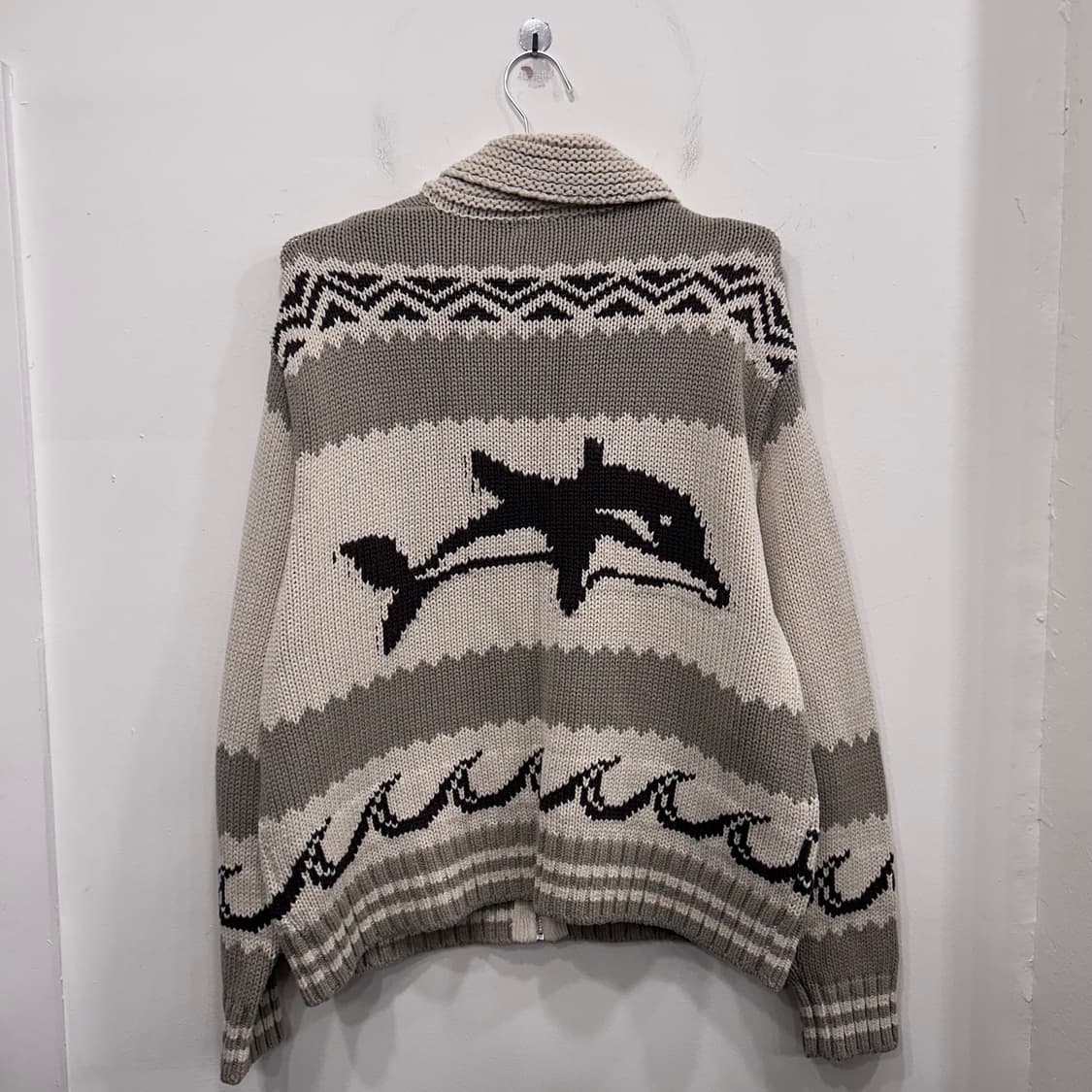 에잇세컨즈 숄카라 노르딕 패턴 니트 집업 상품이미지5