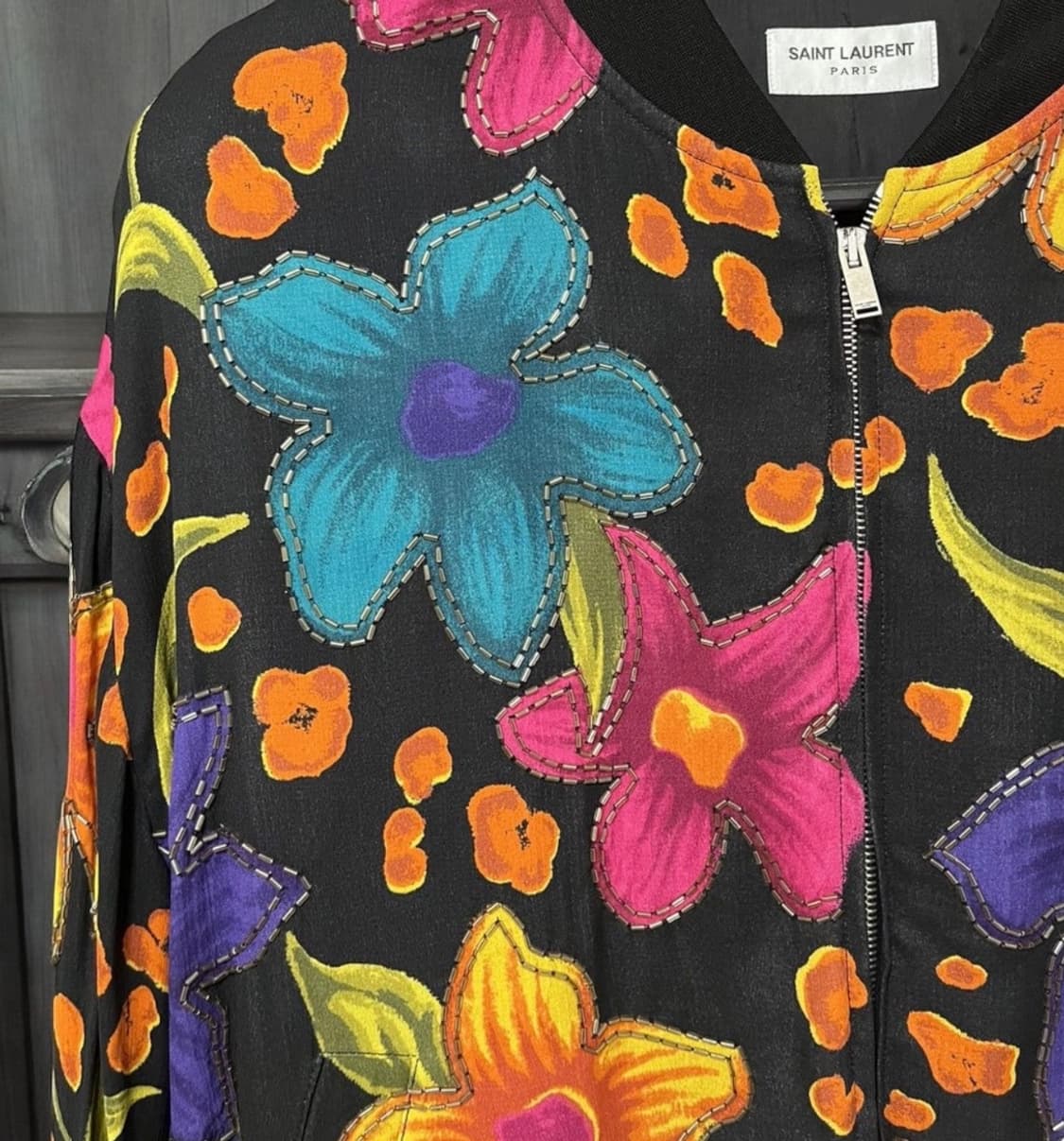 [BTS 뷔님 착용] 생로랑 22ss 플로랄 봄버 자켓 상품이미지6
