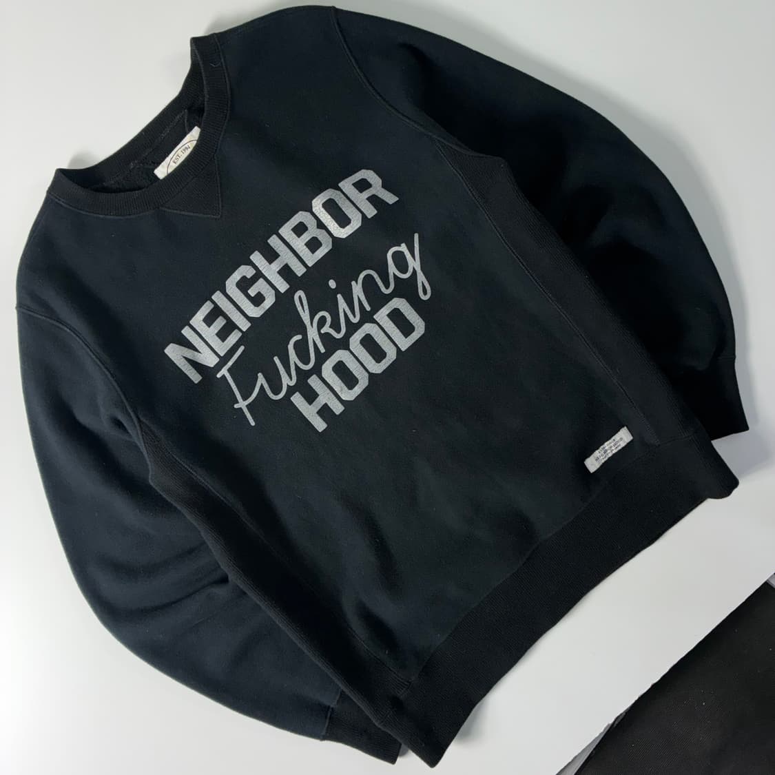 Neighbor hood   네이버후드 스펠아웃 블랙 맨투맨  상품이미지2