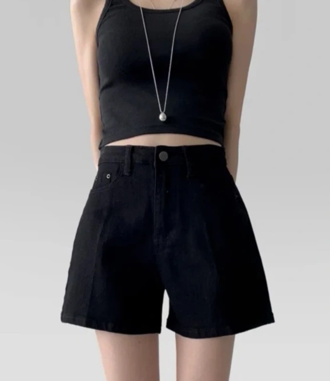 미실착 | A핏 3.5부 스판 팬츠 하체커버 여름 반바지 S 상품이미지1