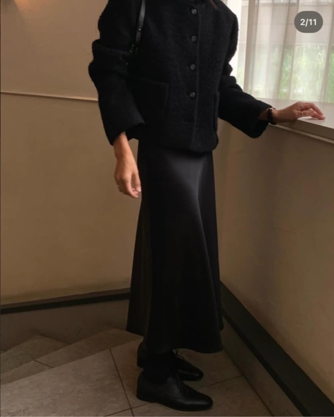 블랙 실크 롱 새틴스커트 S 새상품 보심됩니다 ᆢ 상품이미지3