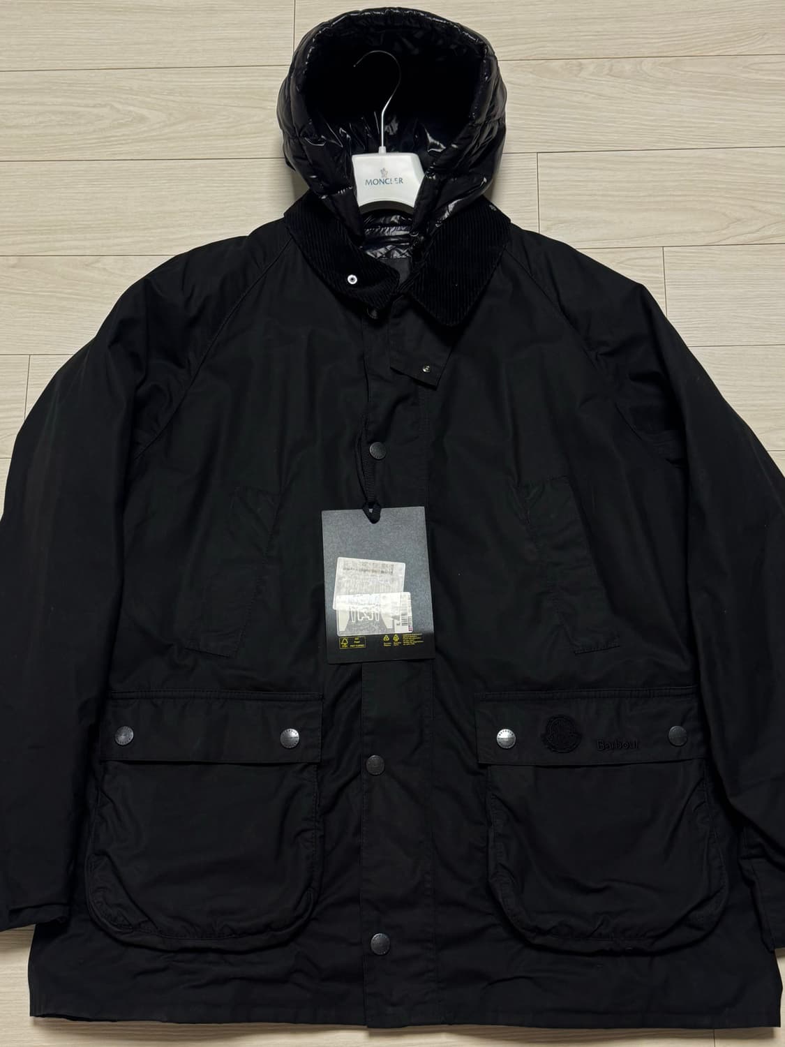 몽클레어 x 바버 콜라보 왁스드 패딩 XL(105-110) 국내판 상품이미지5