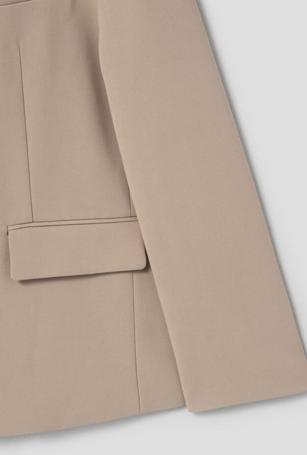 에잇세컨즈 폴리 3버튼 오버핏 재킷 베이지 상품이미지5