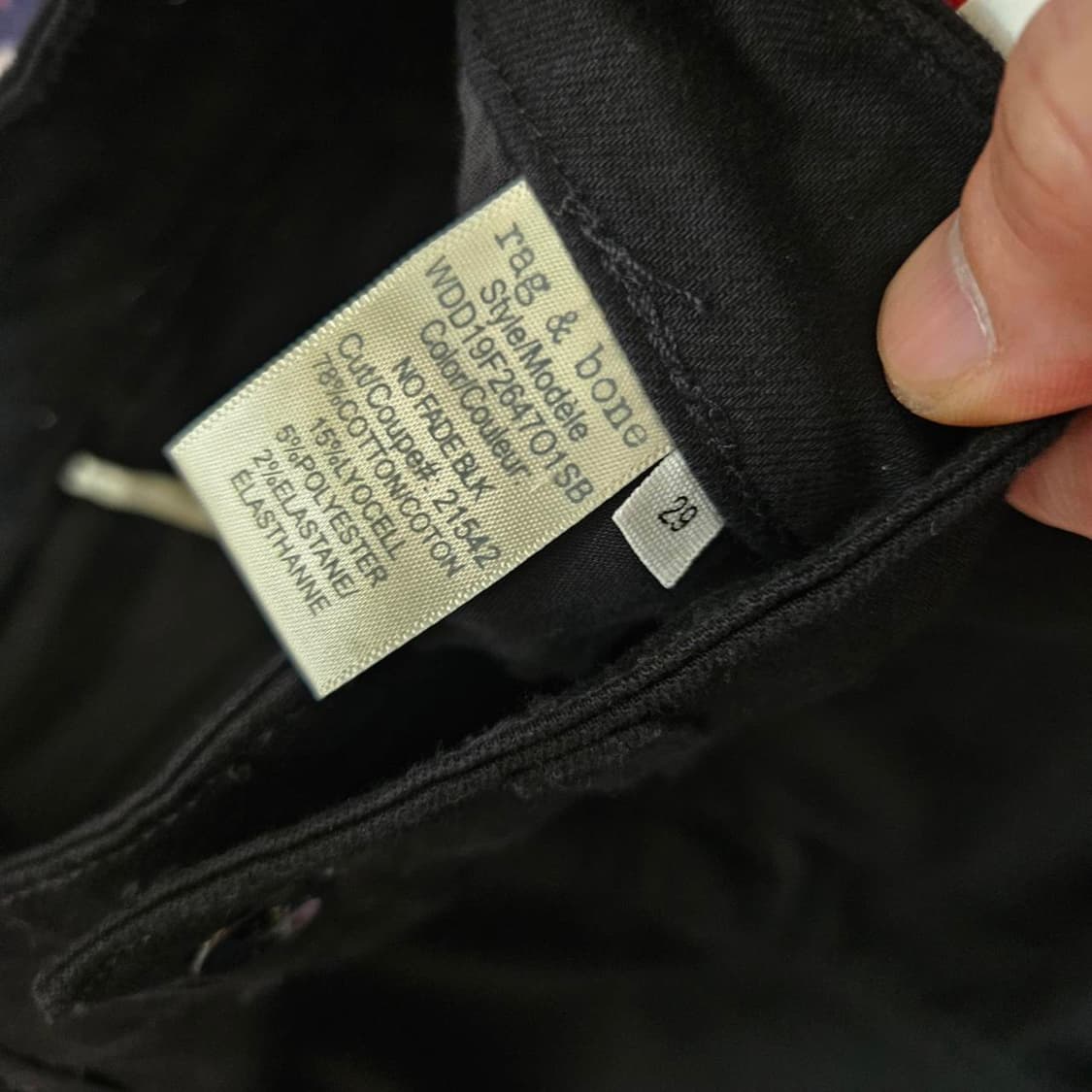 Rag&bone 슬림 테이퍼드 하이웨스트 블랙진 상품이미지6