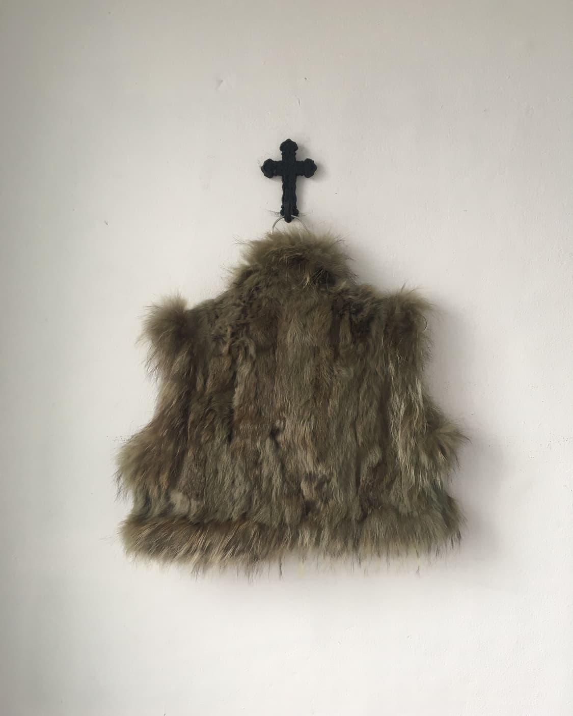 rabbit raccoon Fur mixed vest 상품이미지2