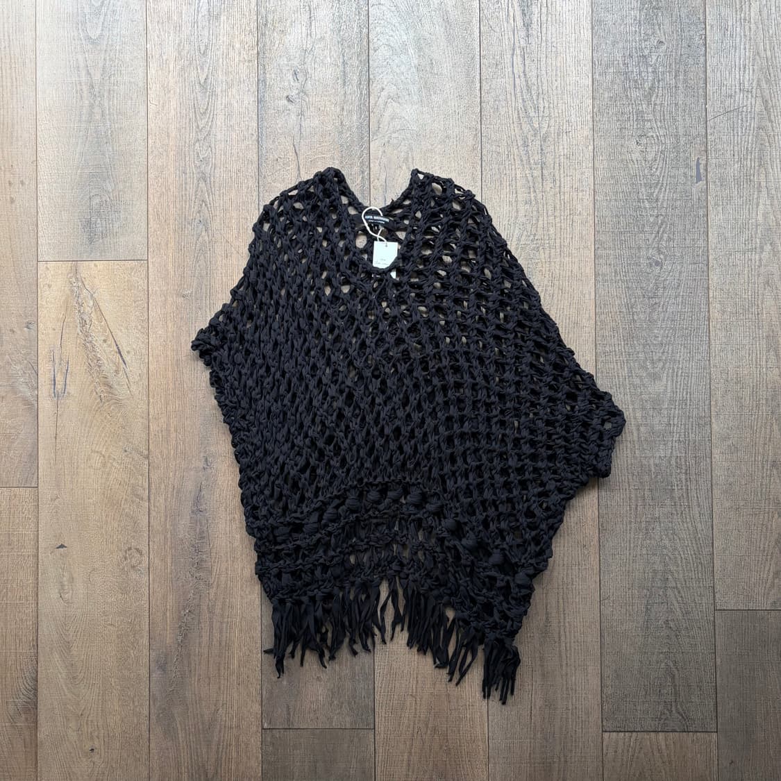 Net Crochet Poncho Knit 상품이미지2