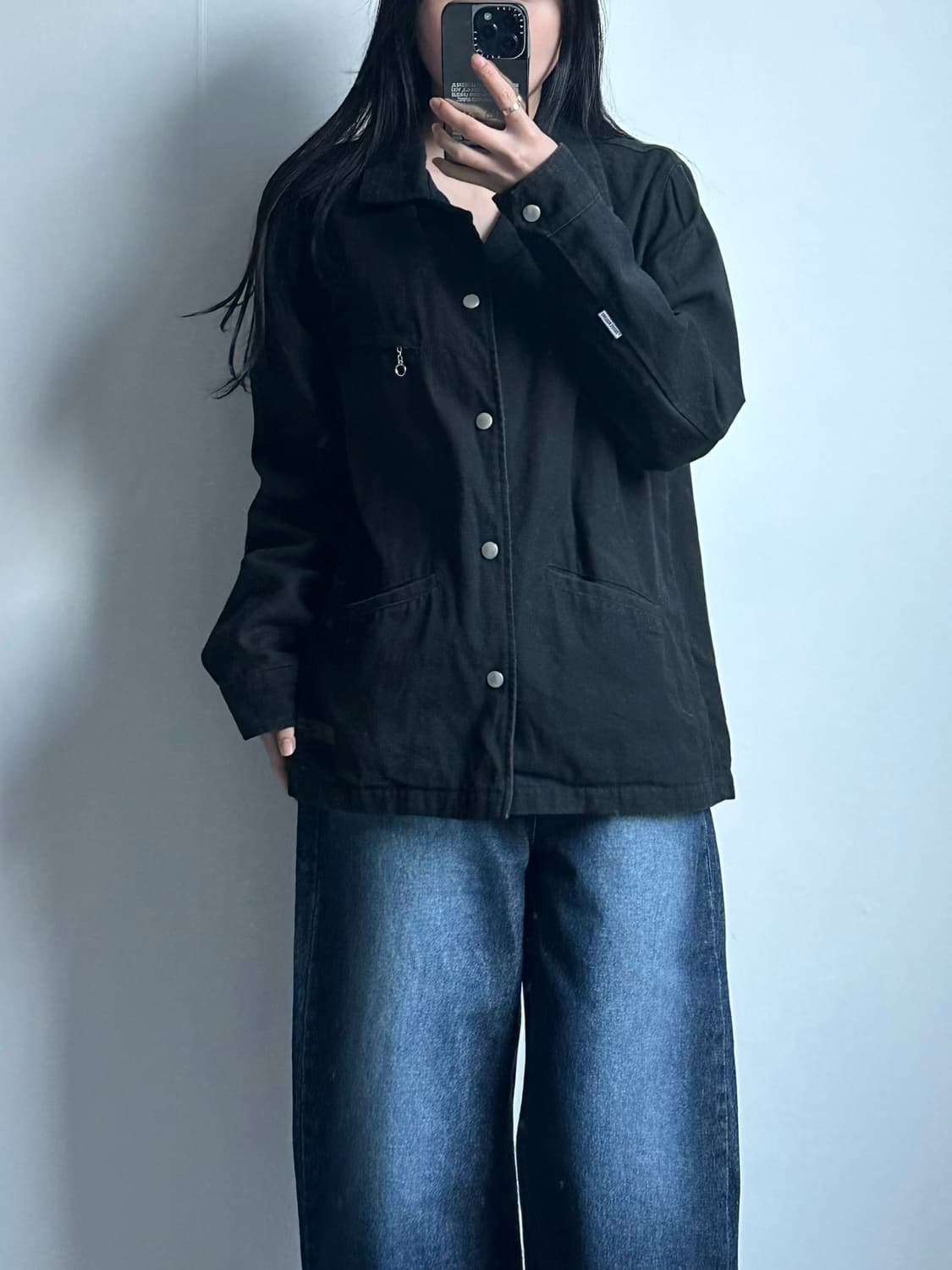 유니폼브릿지 블랙 코튼 워크 자켓 상품이미지1