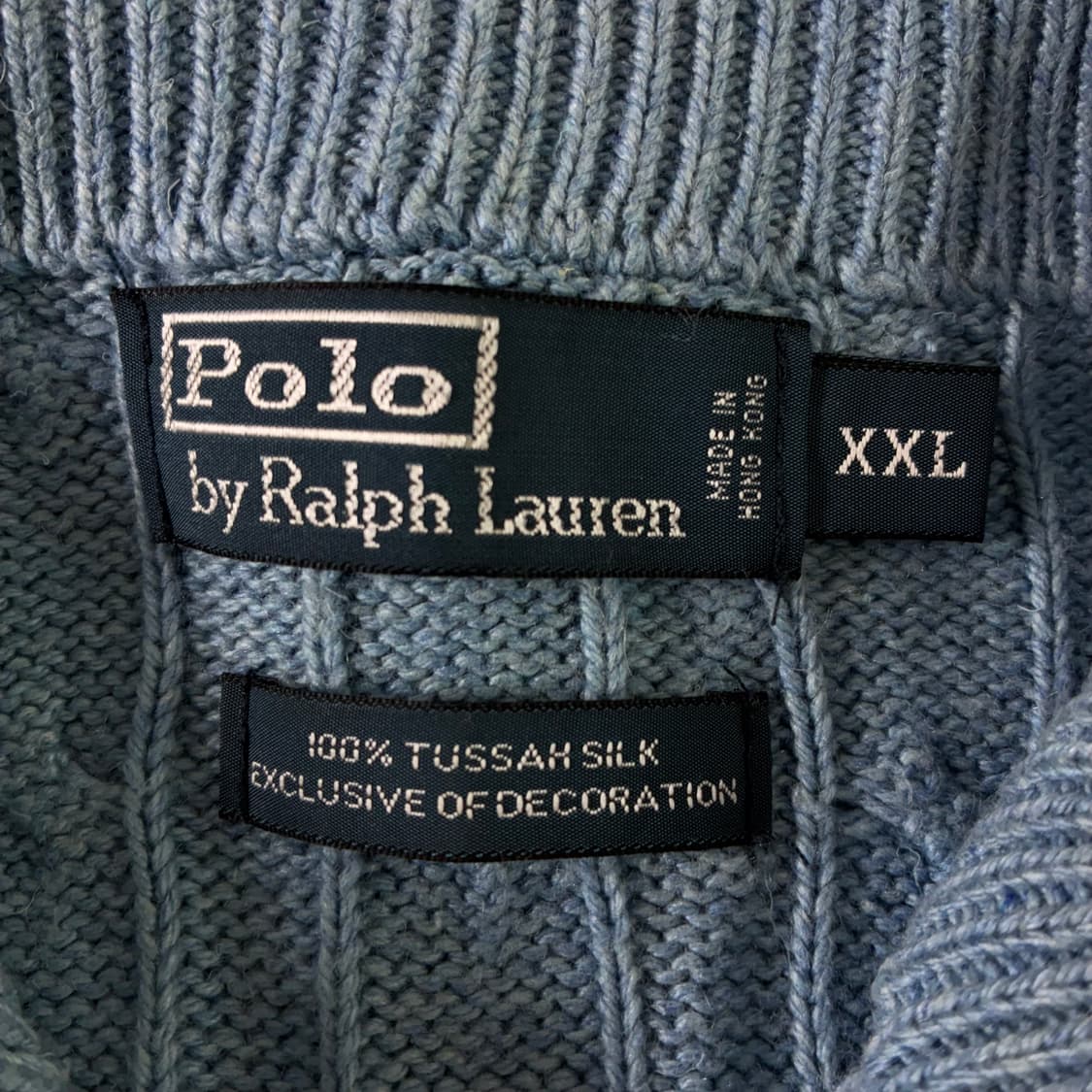 Polo  폴로 랄프로렌 자수 터사실크 꽈배기 반집업 니트   상품이미지6