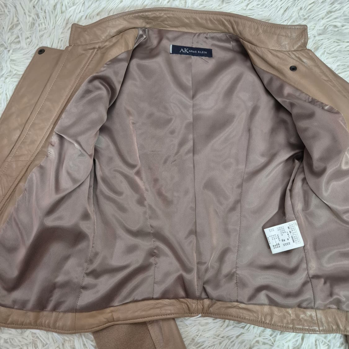 Anne Klein 앤클라인 베이지 가죽 자켓 (양가죽) 상품이미지4