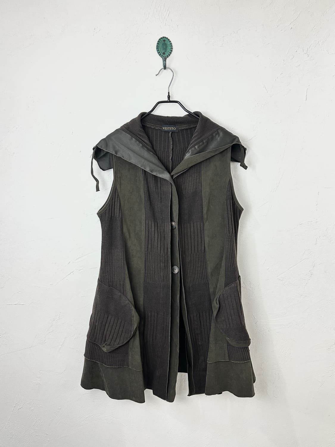 VESTITO 패브릭 믹스드 니트 베스트 상품이미지1