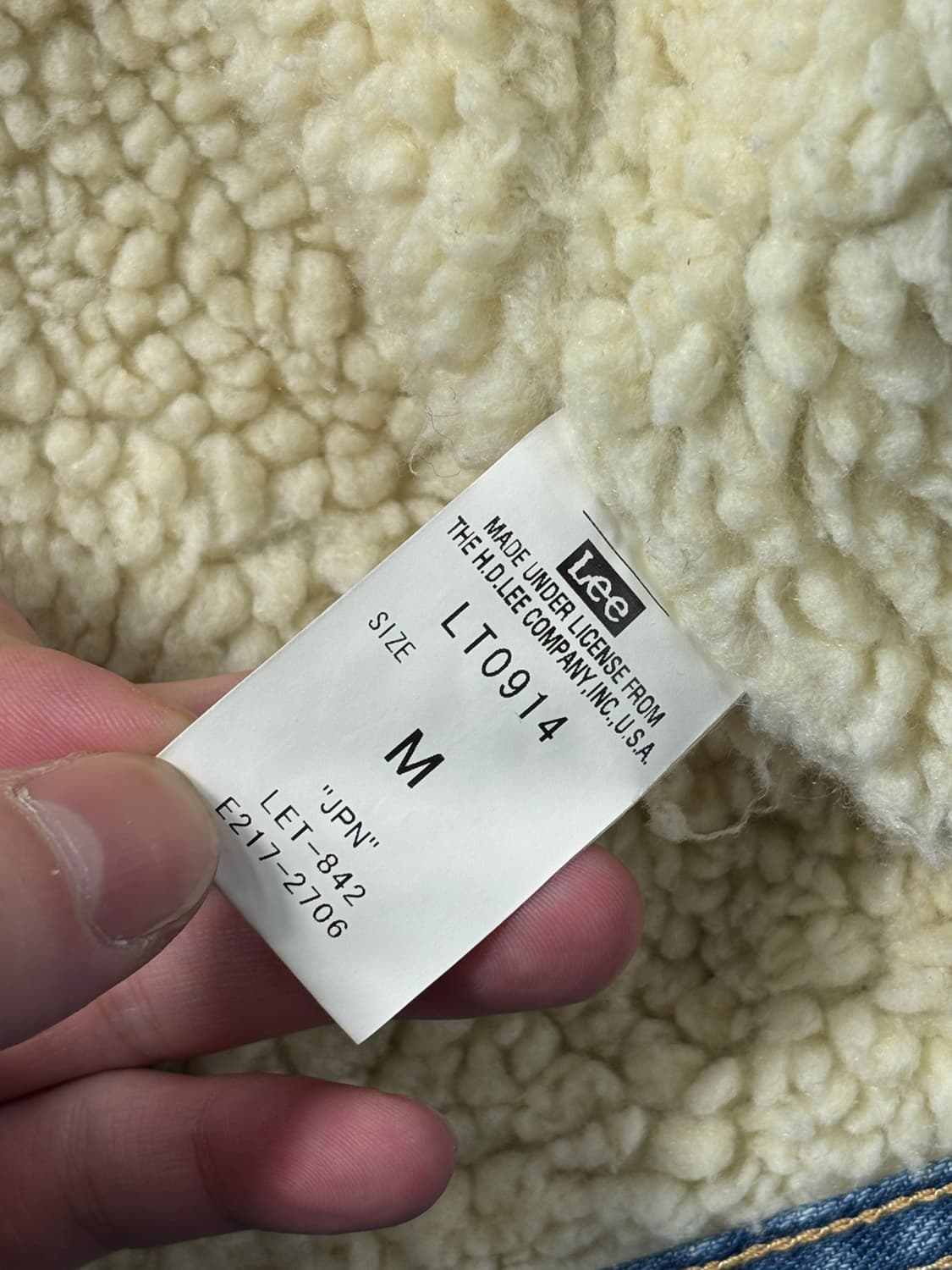 Lee 스톰라이더 양털 데님 자켓 M 상품이미지6