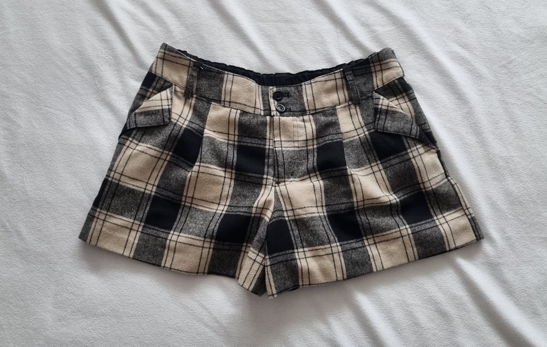 빈티지 모리걸 하구미 갸루 긱시크 체크 팬츠 상품이미지1