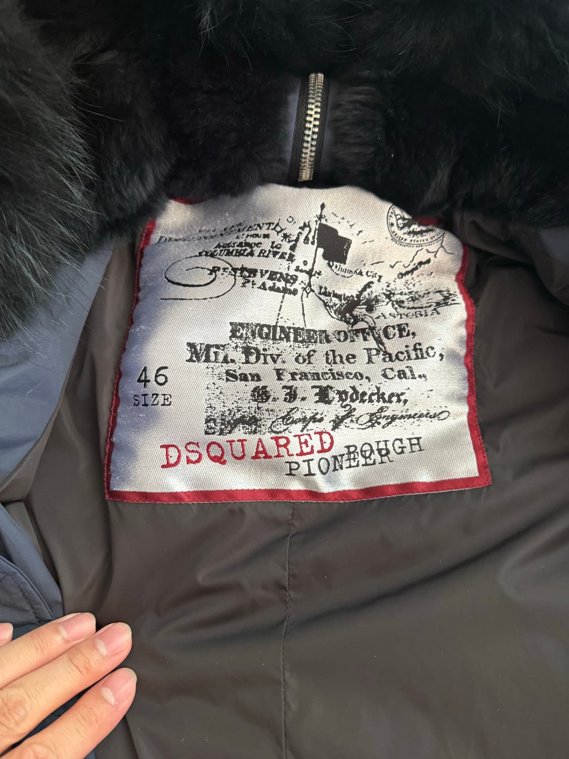 디스퀘어드/퍼 패딩/46(100) 상품이미지3