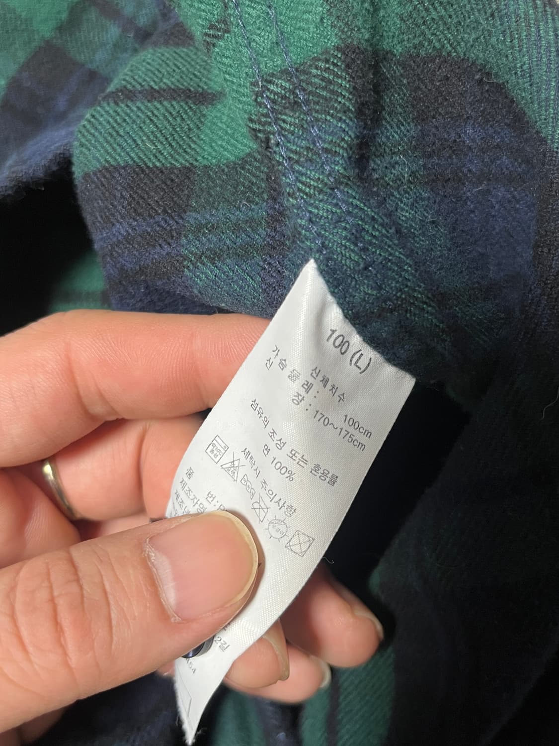 공용 폴로클럽 프란넬 체크셔츠 100 상품이미지6