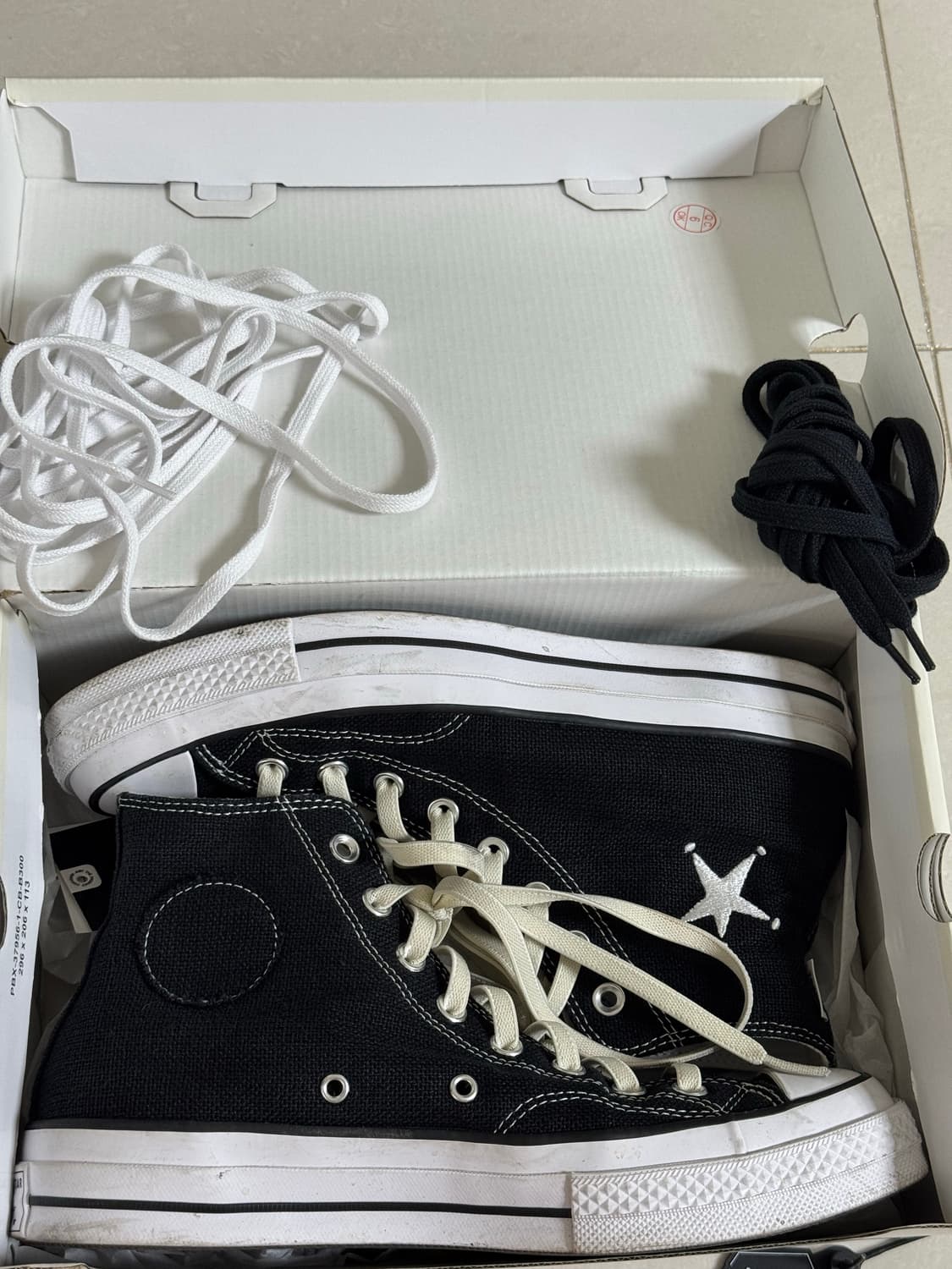 컨버스 스투시 척70 하이 블랙 265사이즈 상품이미지2