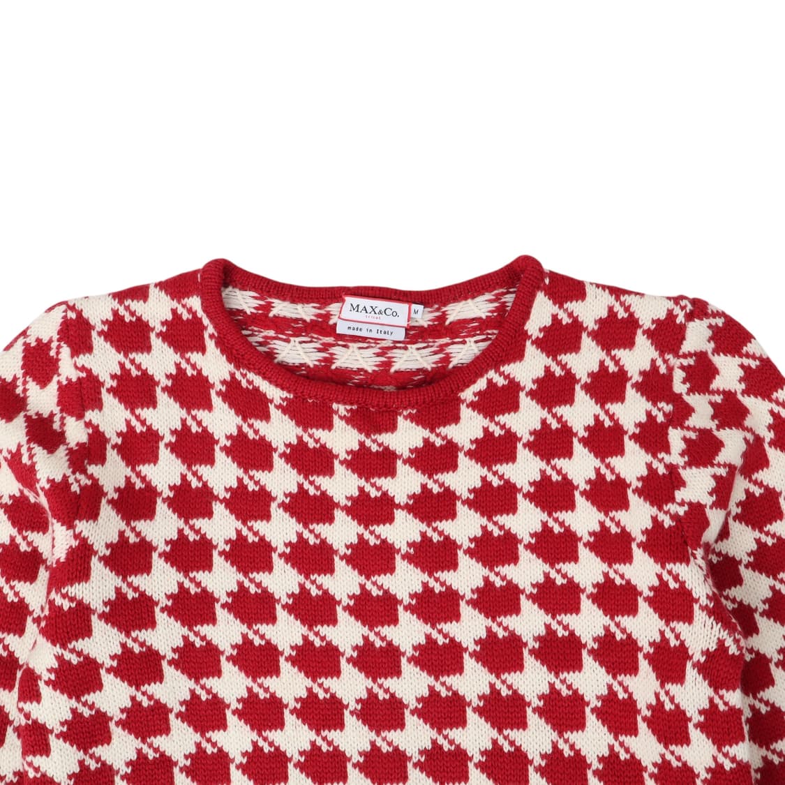 막스앤코 하운드투스 체크 레드 니트 상품이미지2