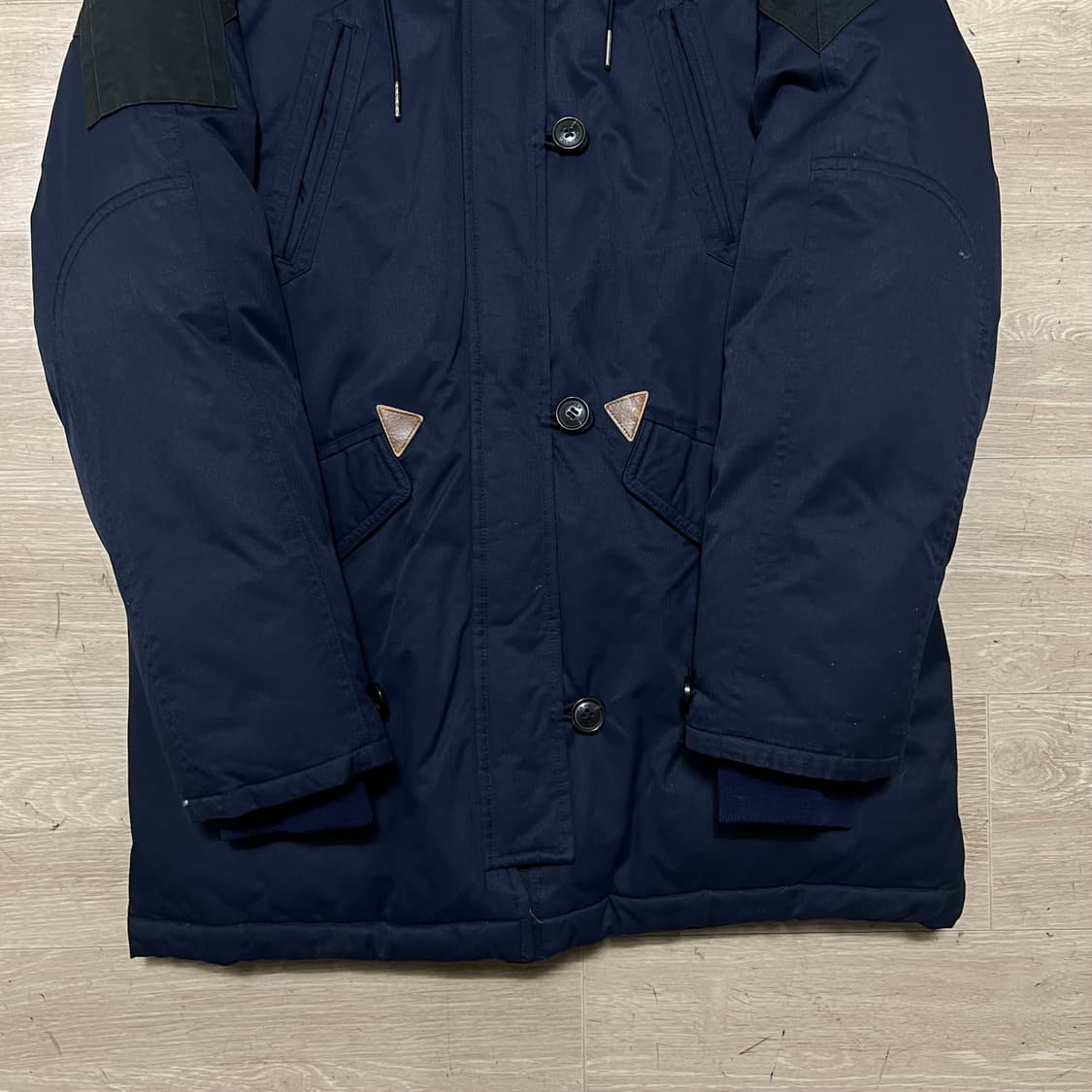 엠엘비 여성 구스다운 와펜 퍼후드 야상패딩 점퍼 [네이비] XS/85 상품이미지3