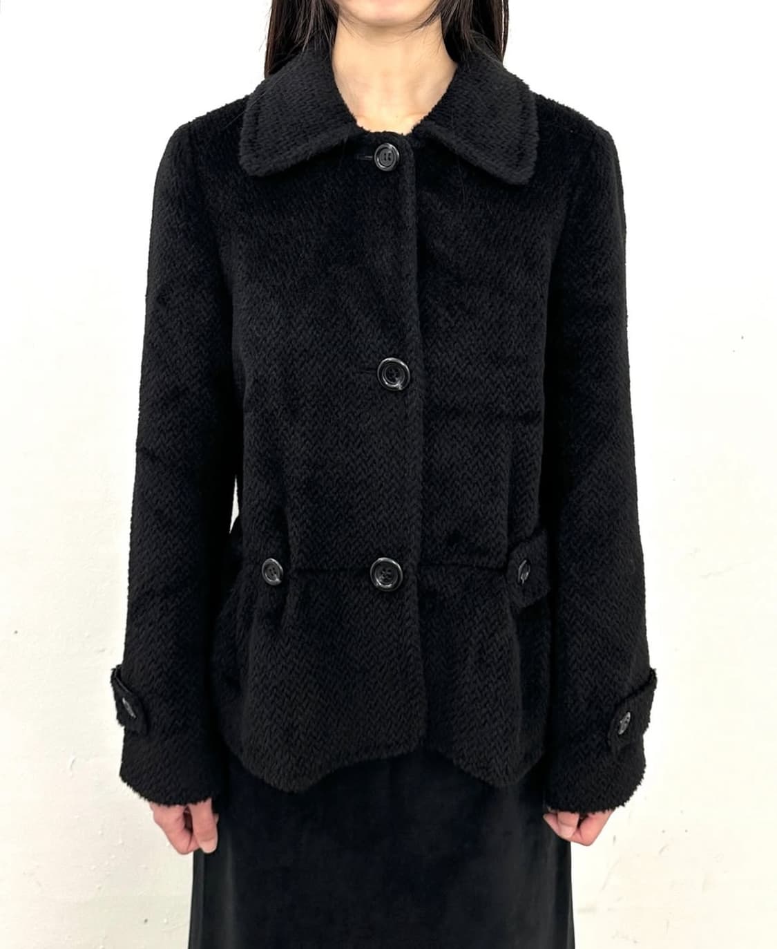 일본 빈티지 블랙 숏코트/리즈리사/마즈/일브/핀터/엑시즈팜/세실맥비 상품이미지3