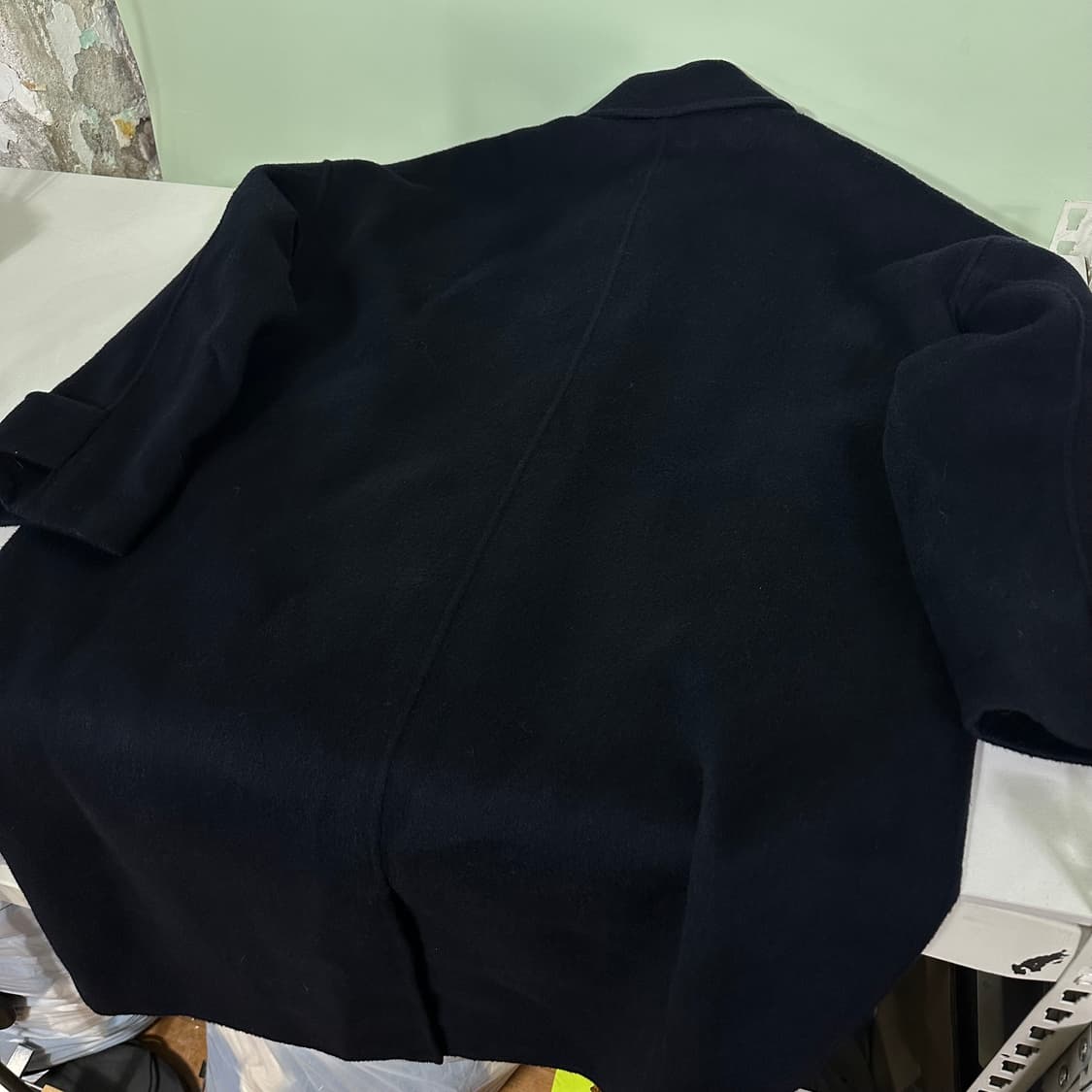 우먼OS 스튜디오톰보이 오버핏 다크네이비 핸드메이드 캐시미어코트 상품이미지5