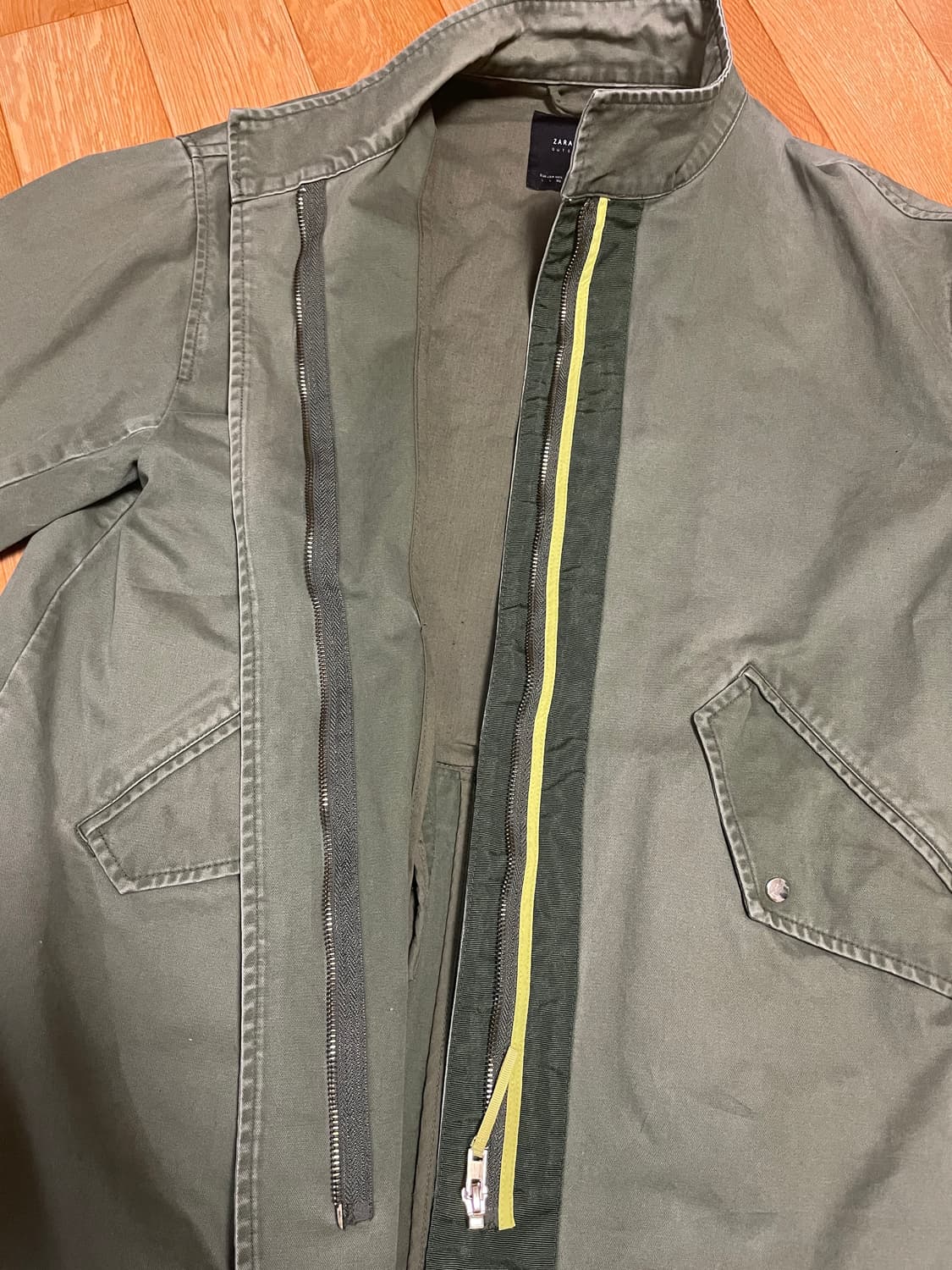 [L-100] 자라 플라워 자수 m65 빈티지 야상 상품이미지6