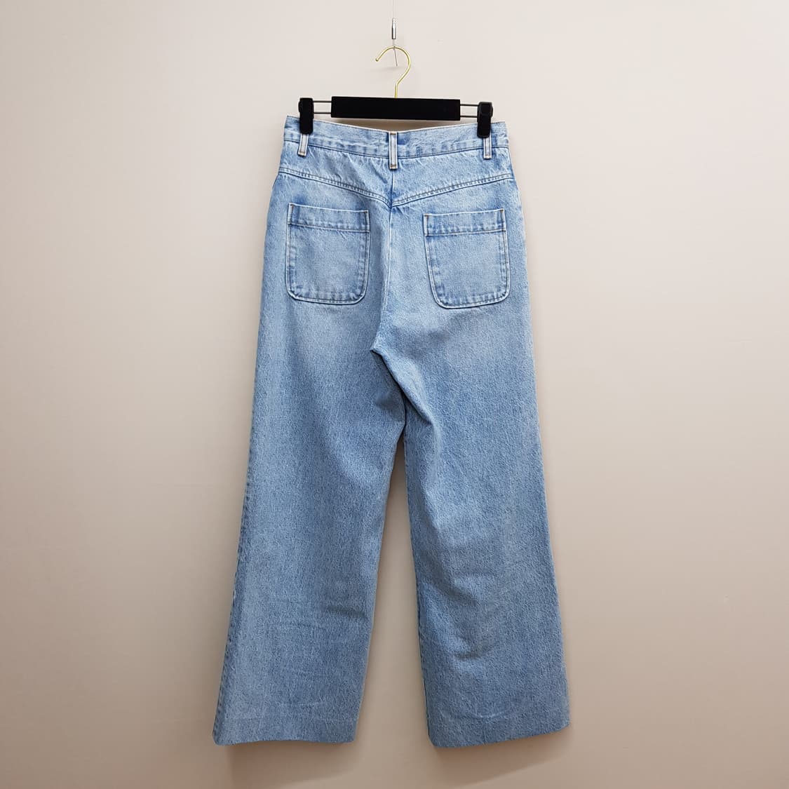 산드로 SANDRO 하이라이즈 와이드 데님 팬츠 38사이즈 상품이미지5