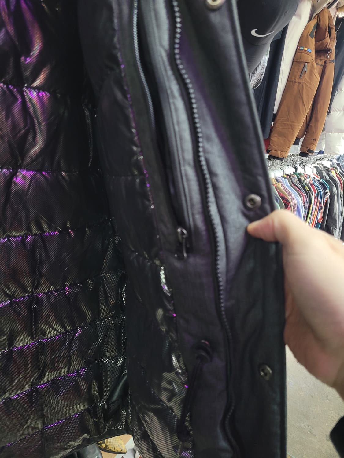 Columbia 컬럼비아 후드 패딩 오리털 (퍼 탈부착) 상품이미지5