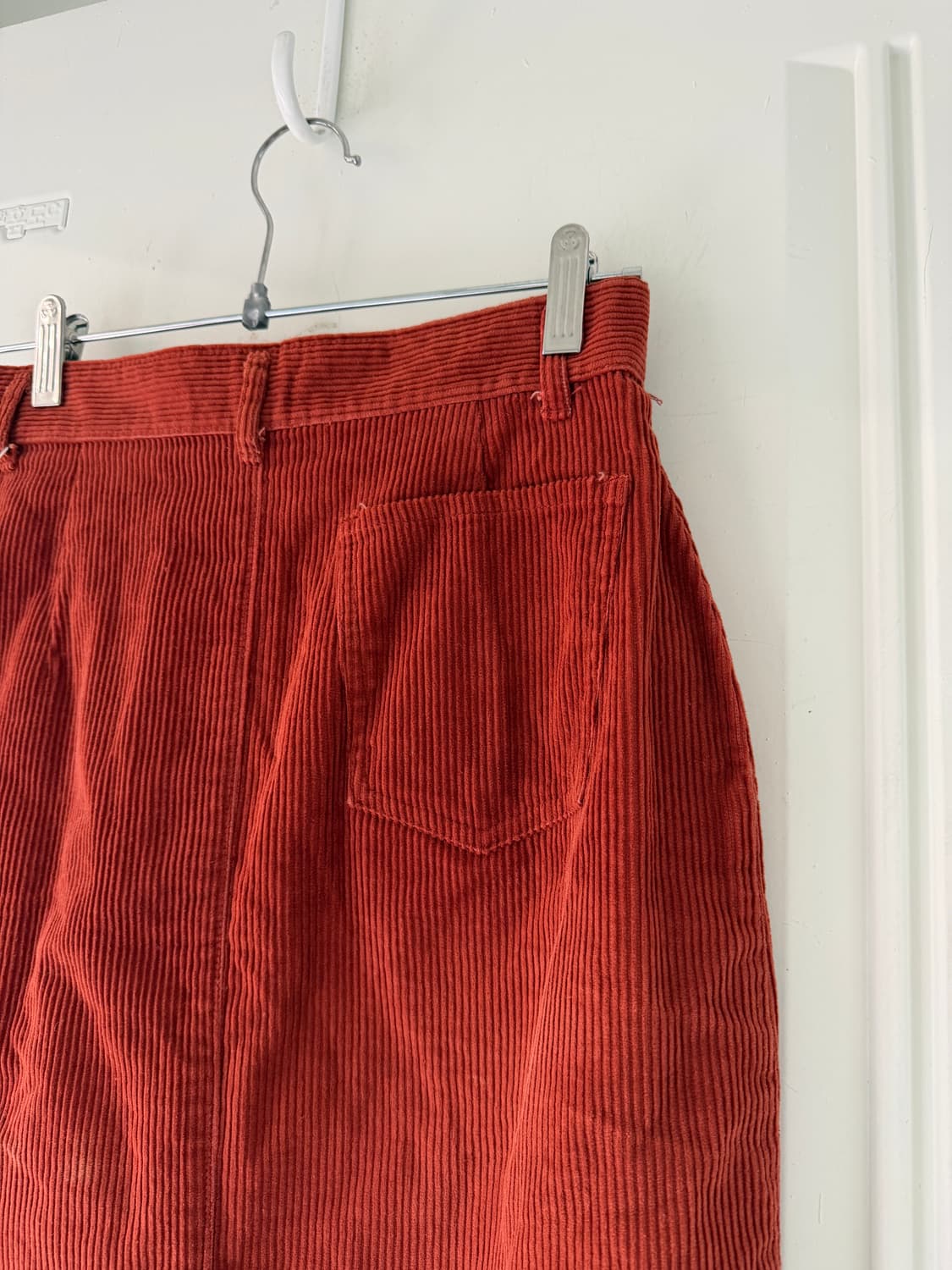 일본빈티지 오렌지 코듀로이 미디스커트 상품이미지8