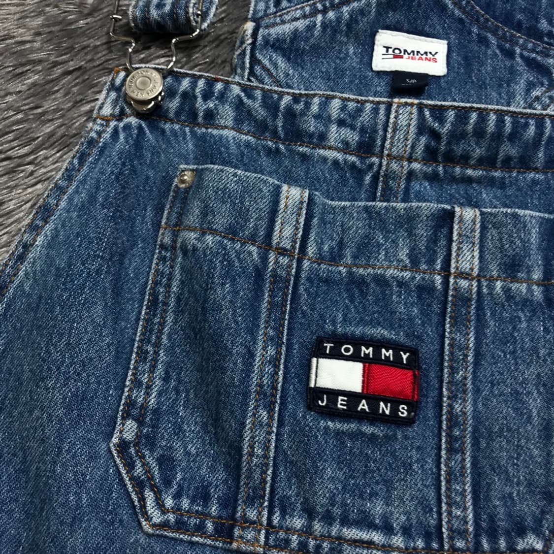 [[여성 S, A급] 타미힐피거(TOMMY) 멜빵 데님팬츠p207  상품이미지4
