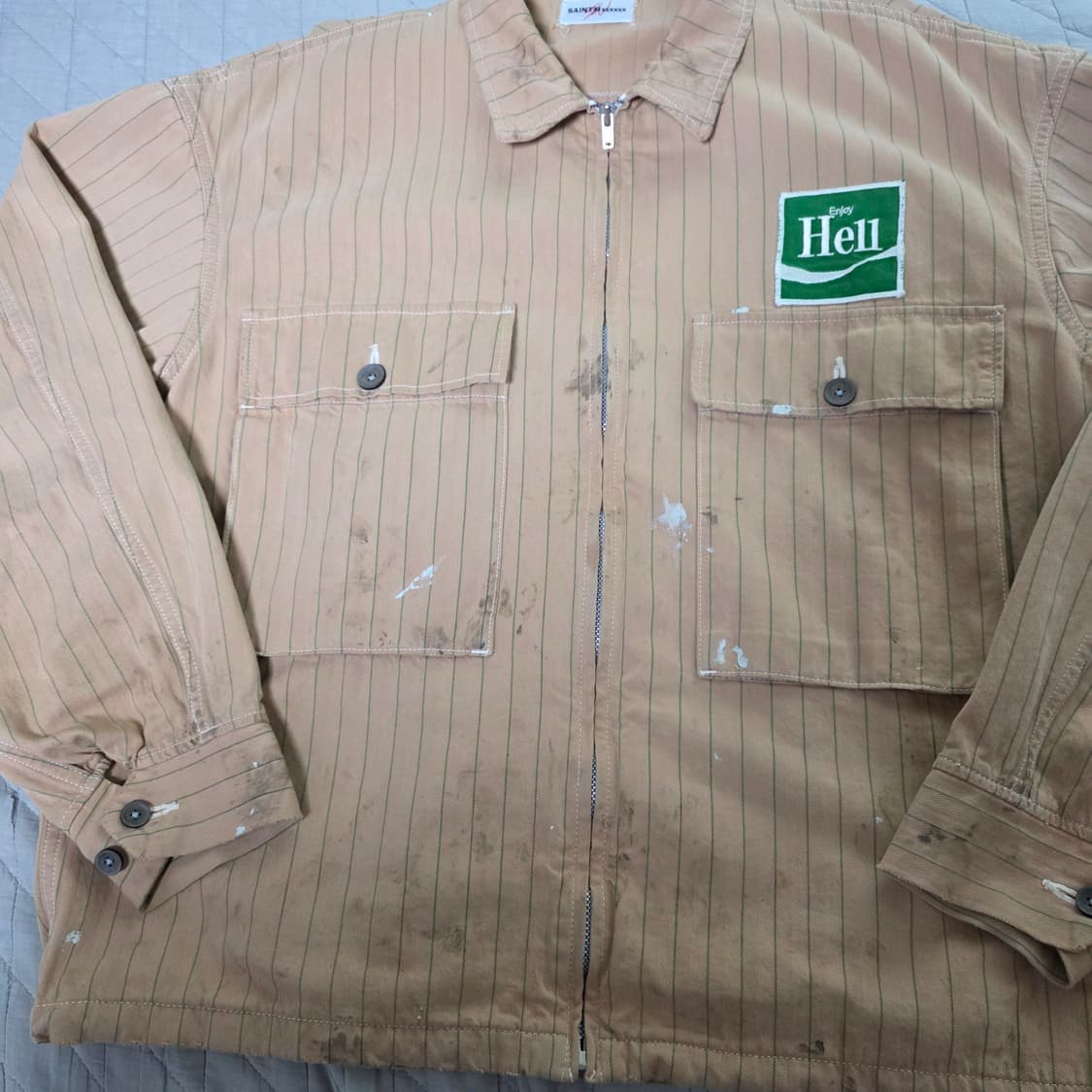 [L] 세인트미카엘 X SEAN 스트라이프 워크 자켓 상품이미지2