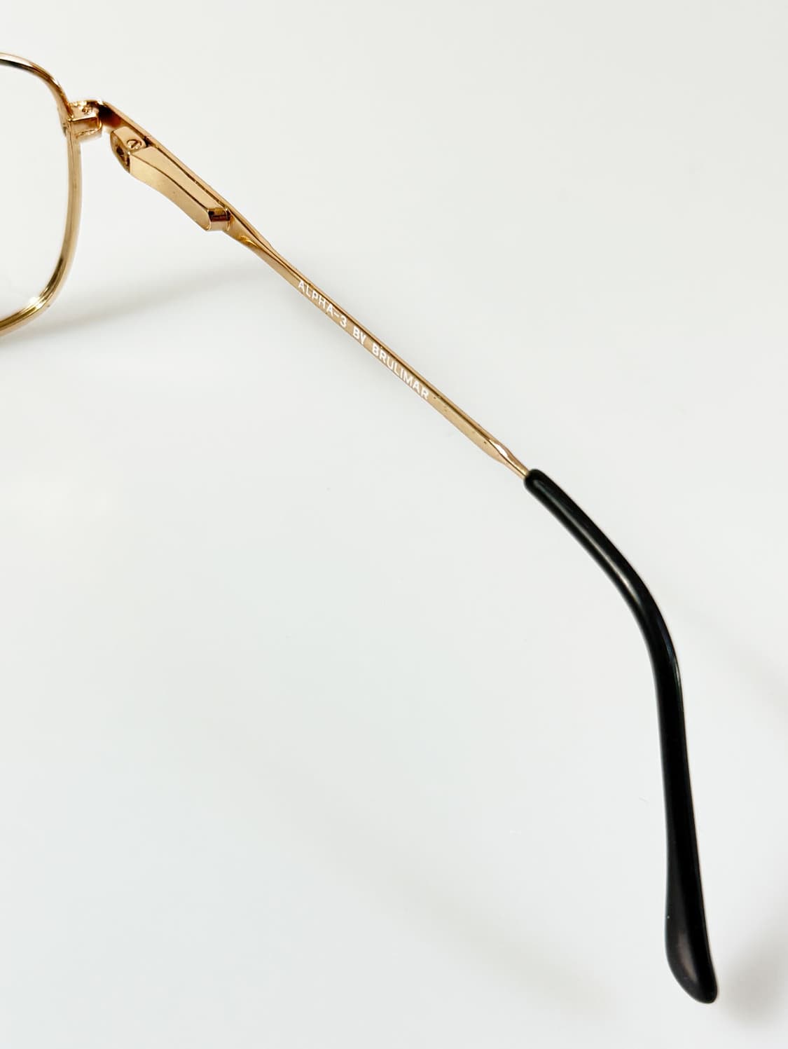 80s 유럽제 BRULIMAR 골드 클래식 스퀘어 빈티지 안경 상품이미지6