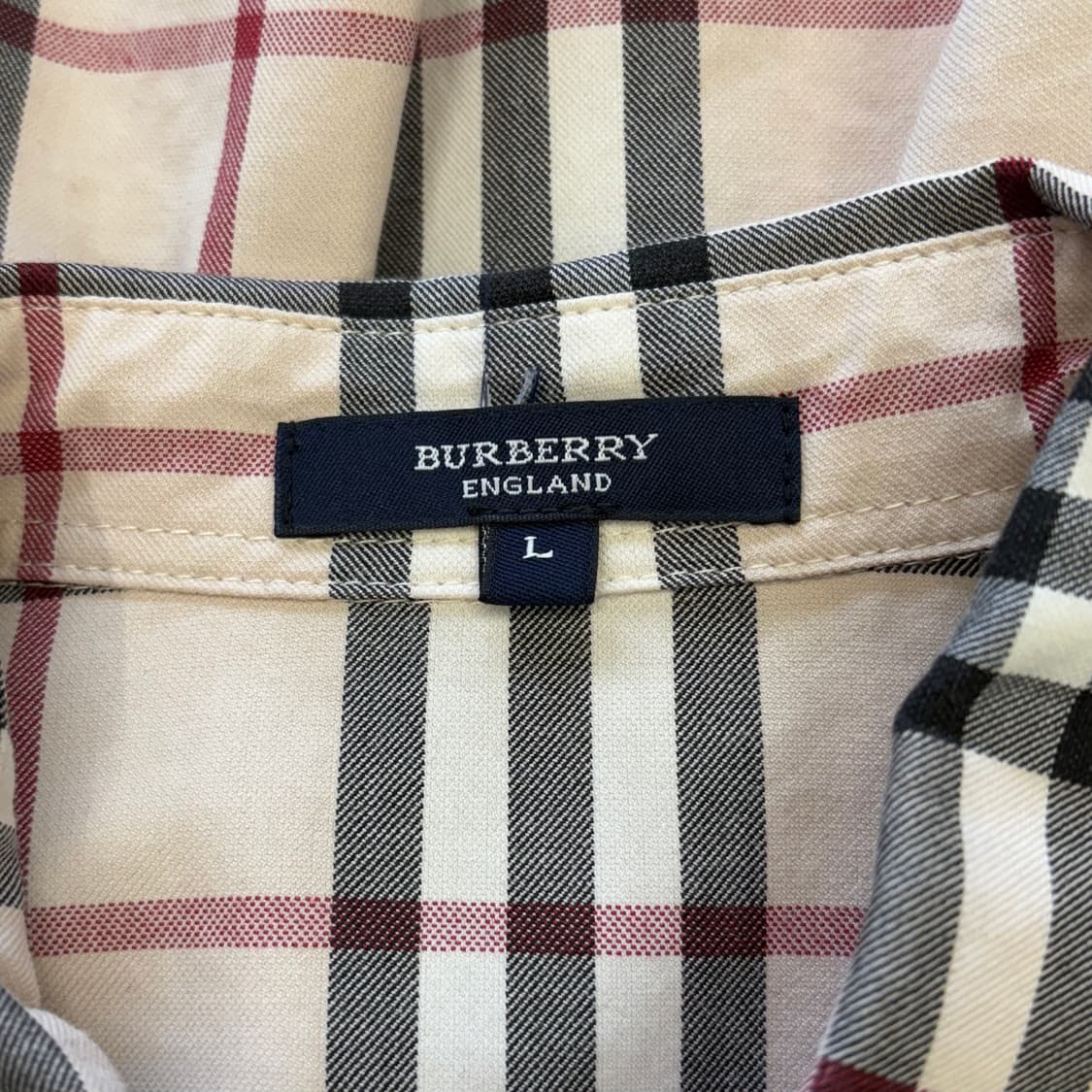 L 여성용 버버리 체크 반팔셔츠 상품이미지4