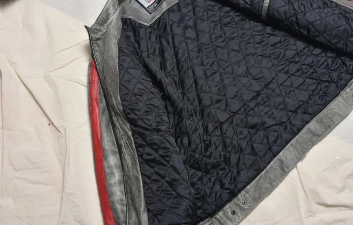 수입 빈티지 90s 올드스쿨 FUBU 후부 레이싱 자켓 라이더 양가죽 상품이미지3