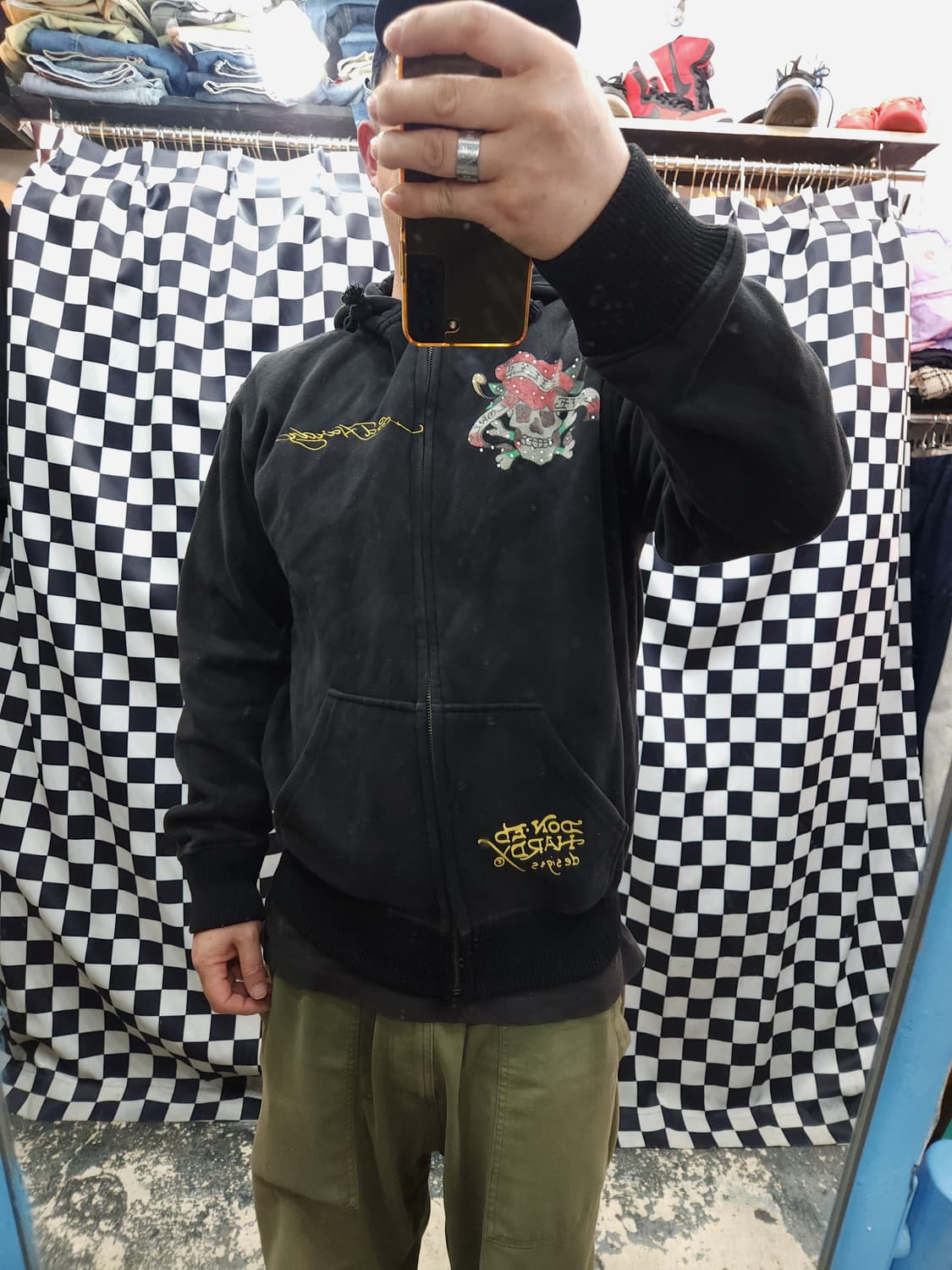 에드하디 빅스컬 나염 스팽글 후드 집업 자켓

 상품이미지8