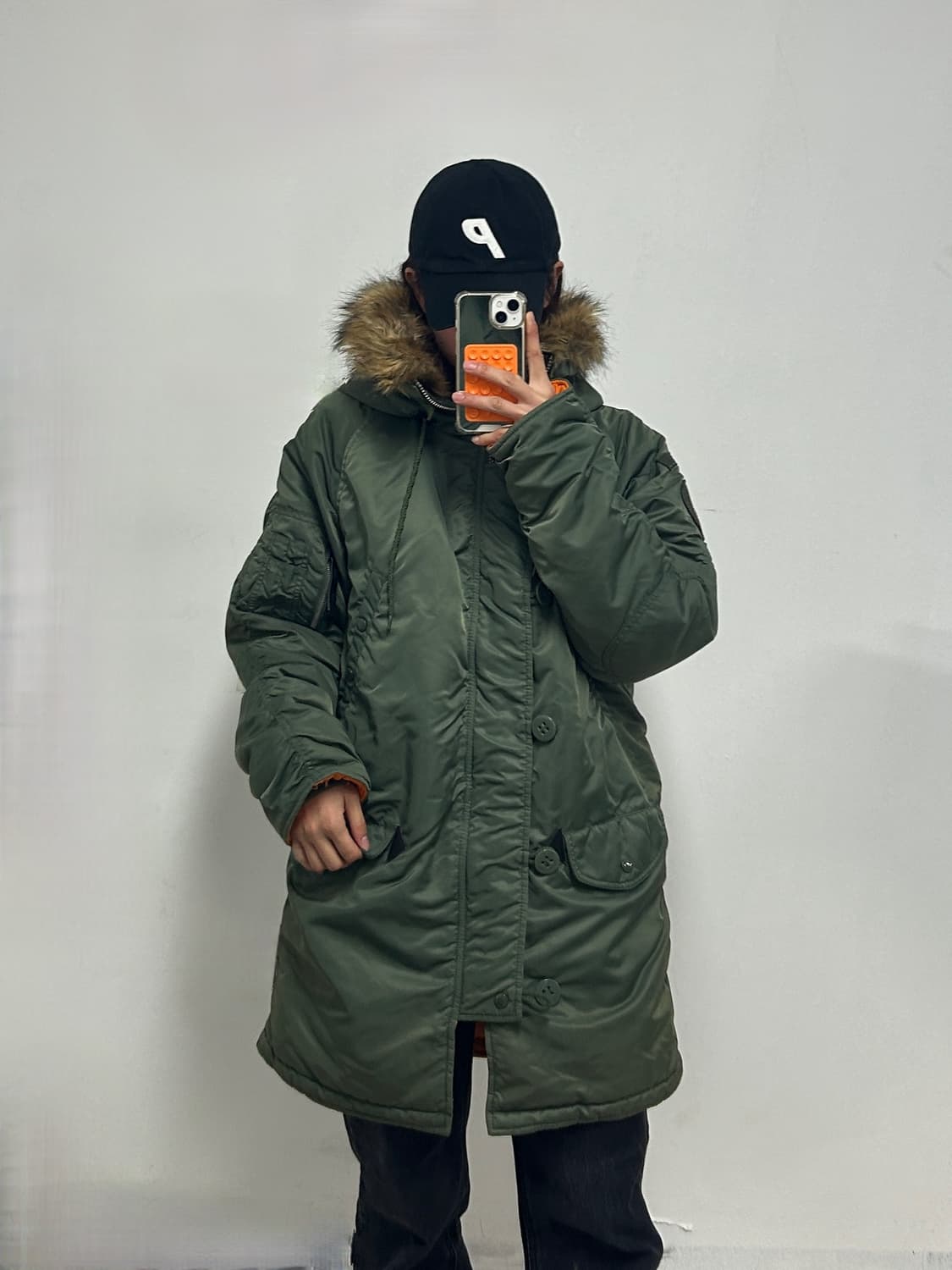 쇼트 n3b 야상 점퍼 올리브 카키  상품이미지2