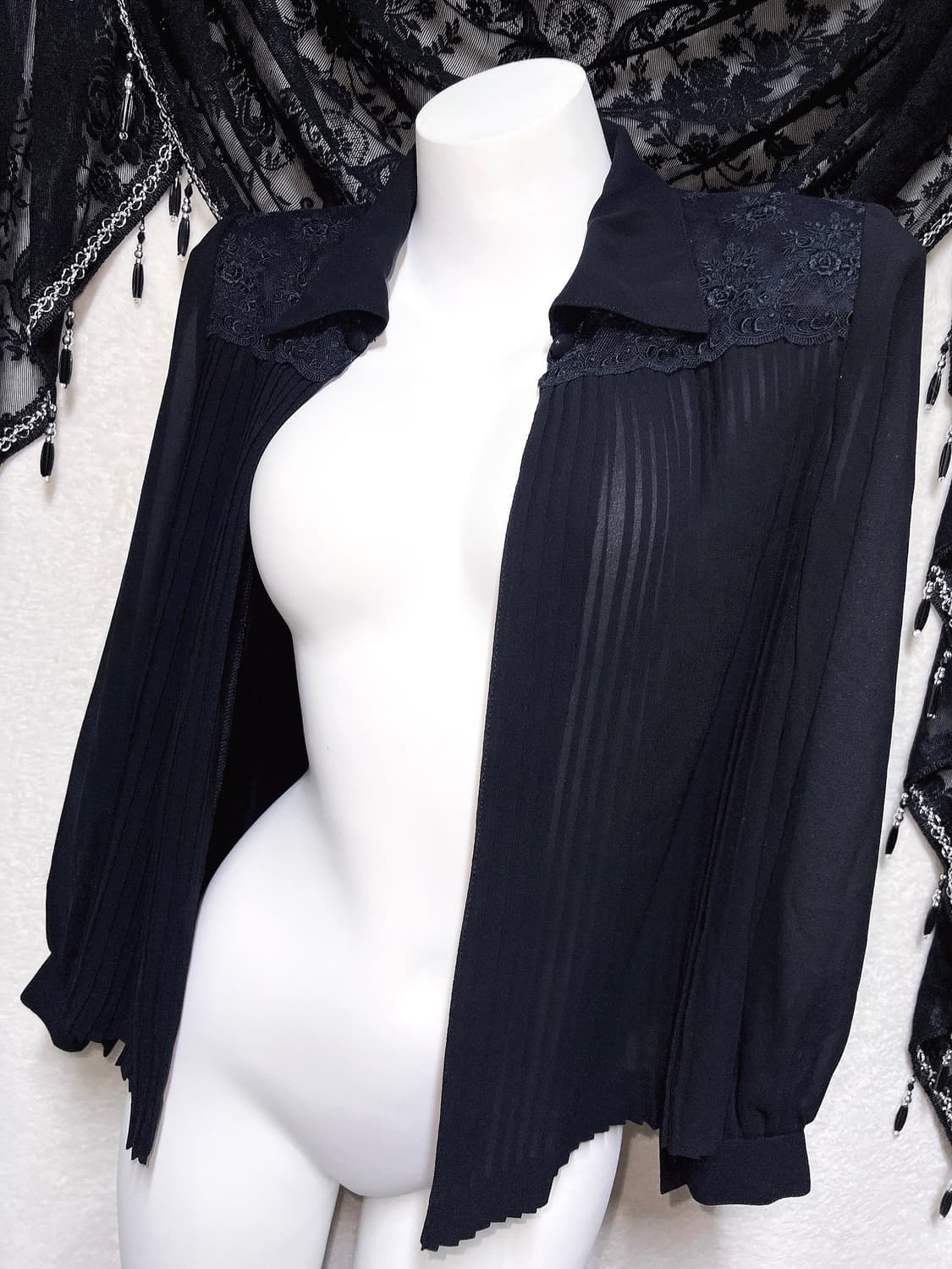 로맨틱고딕 고스로리 펑크 시스루 레이스 볼레로 쉬폰가디건 핀터 오리엔탈 상품이미지1