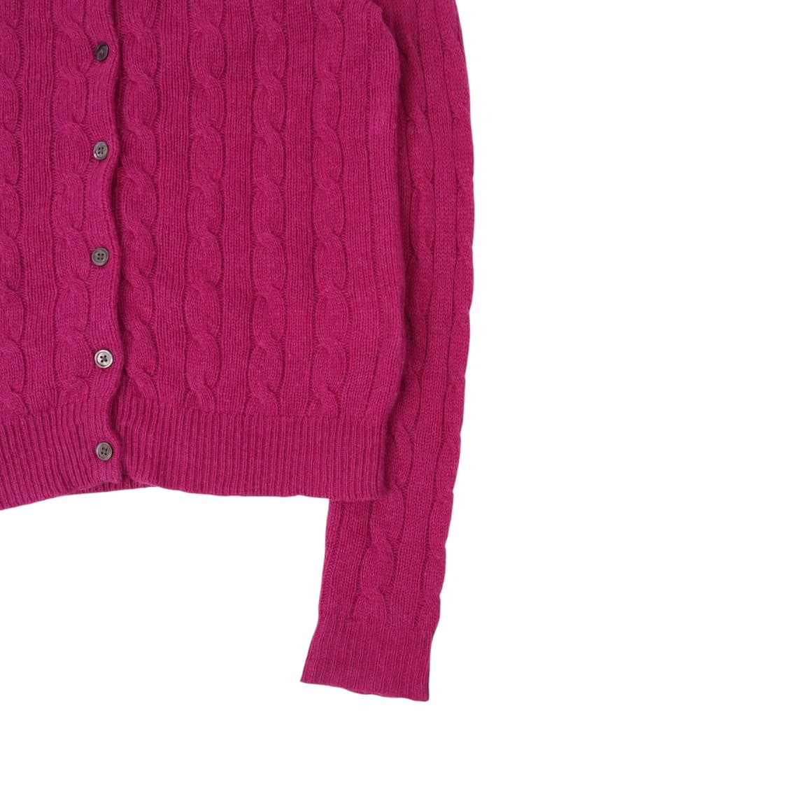 폴로 랄프로렌 핑크 울 캐시미어 케이블 니트 가디건 상품이미지4