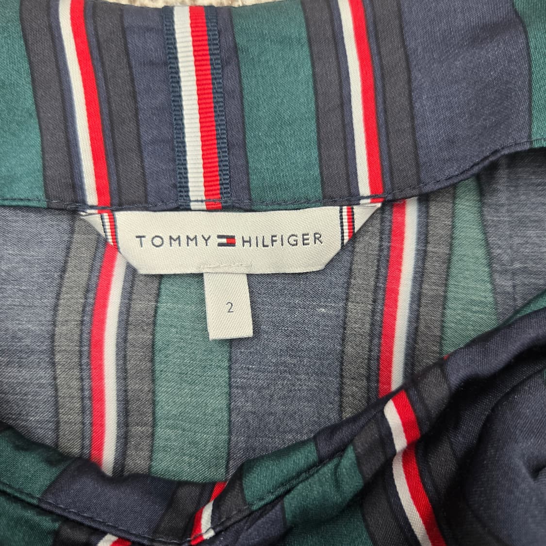 0160 타미힐피거 스트라이프 비스코스  랩 스커트 2 상품이미지5