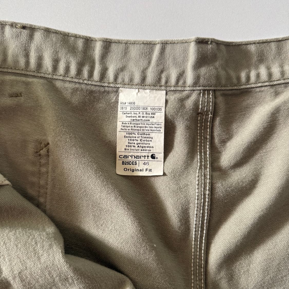 [46] Carhartt 칼하트 캔버스 카펜터 반바지 쇼츠 -21 상품이미지4