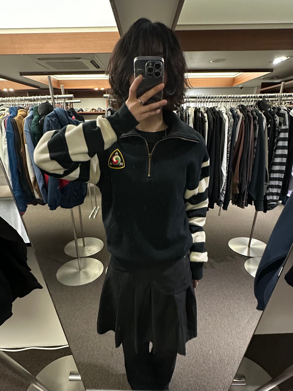 L)쿠쉬맨 하프집 폴로 터틀넥 플리스 스웻셔츠 상품이미지1