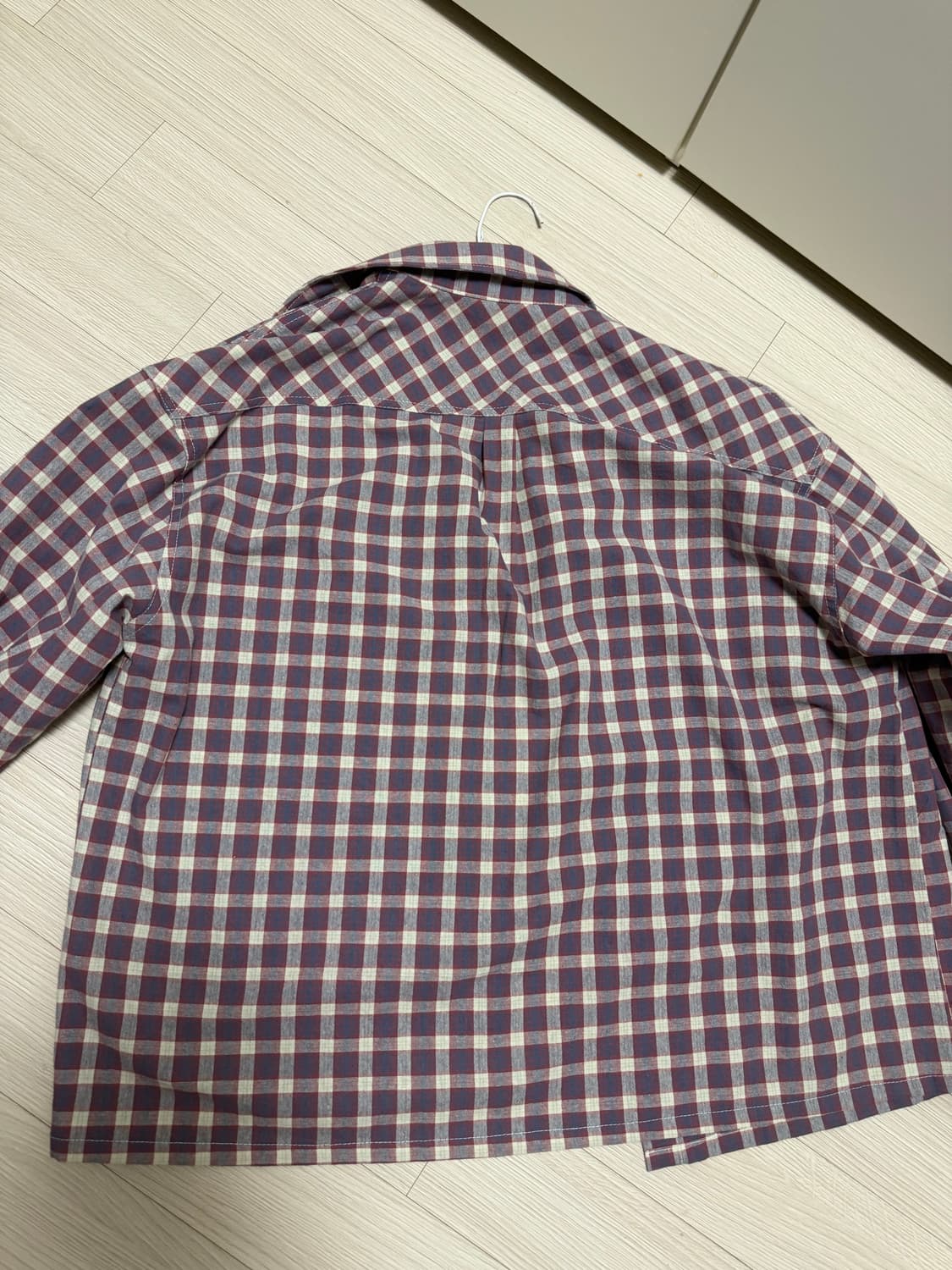 더스티핑크 크롭 체크셔츠 상품이미지2